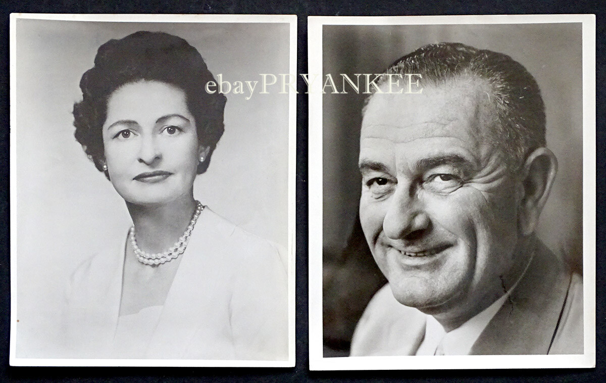 1963 Original TYPE-1 Vintage LYNDON JOHNSON & LADY BIRD Photo Set