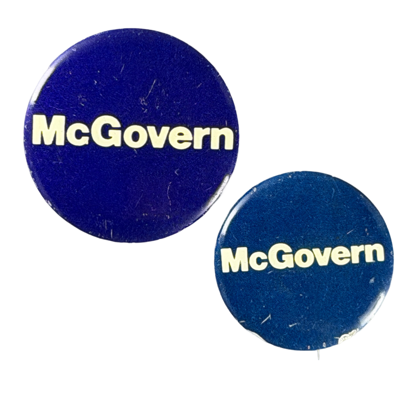 Vintage McGovern 1972 Campaign Pinback Button MIxed Lot of 2 Presidential Badges