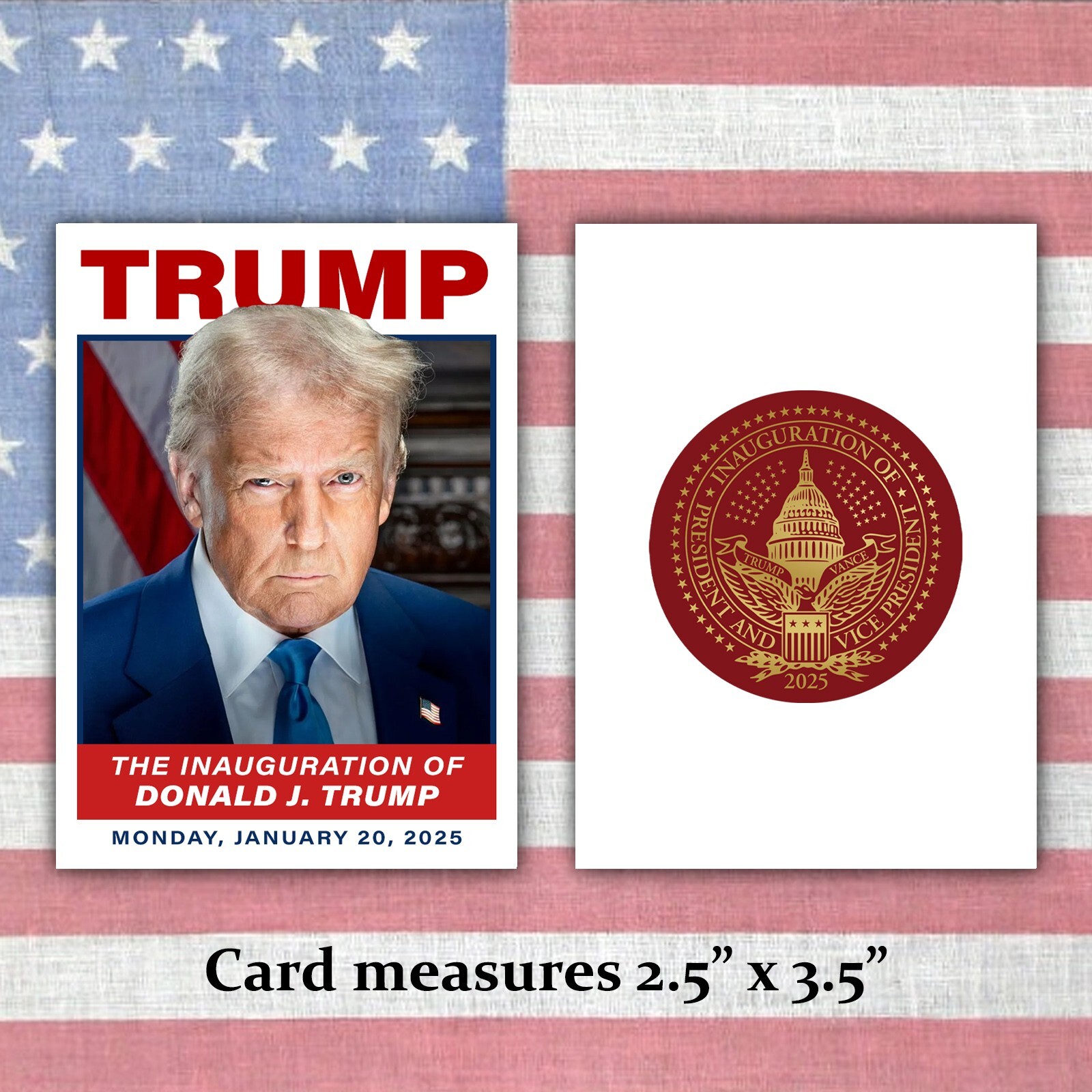 Donald Trump Commemorative 2025 Presidential Inauguration Trading Card MAGA