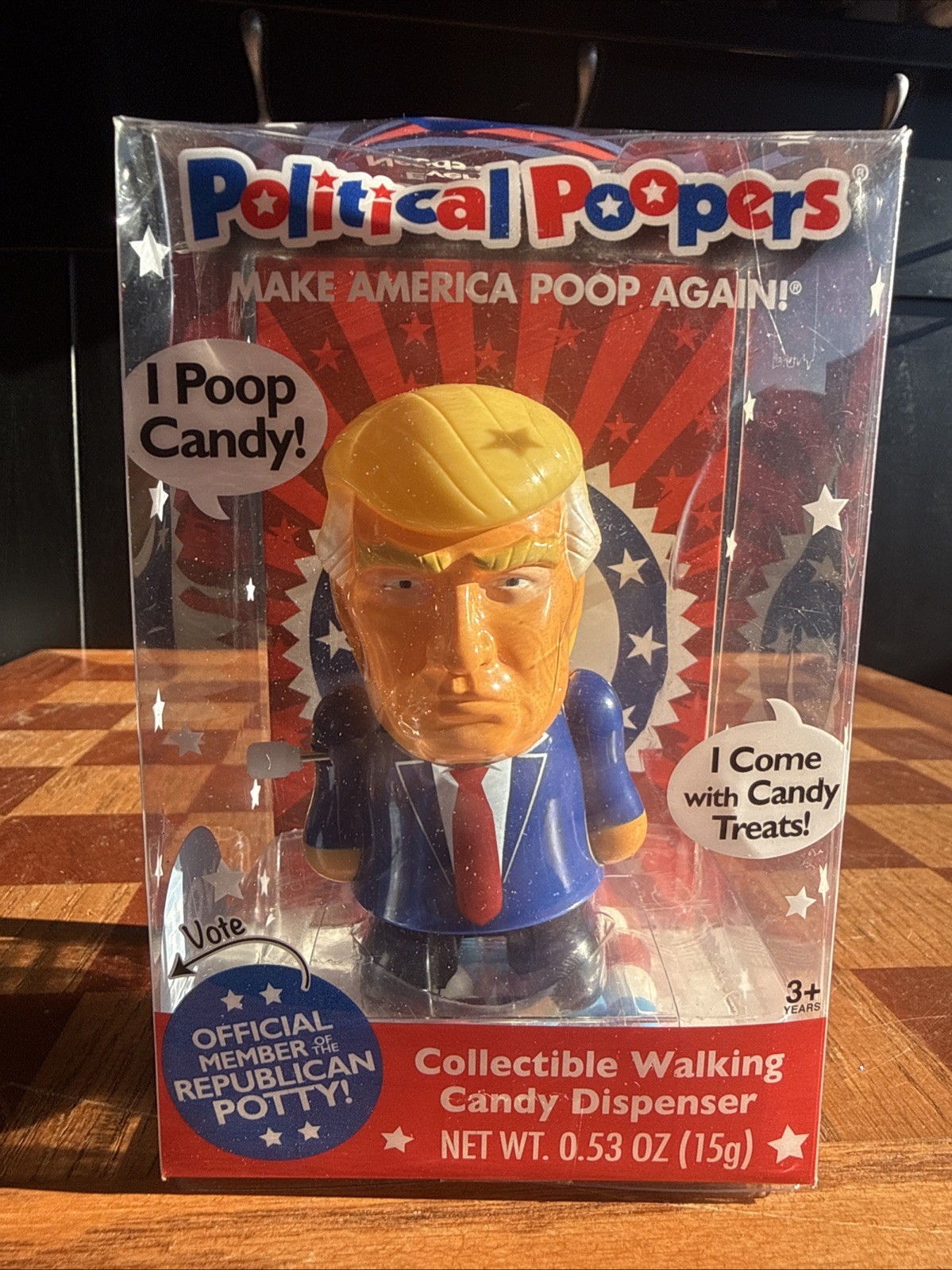 Donald Trump President Political Poopers Collectible Candy Dispenser New