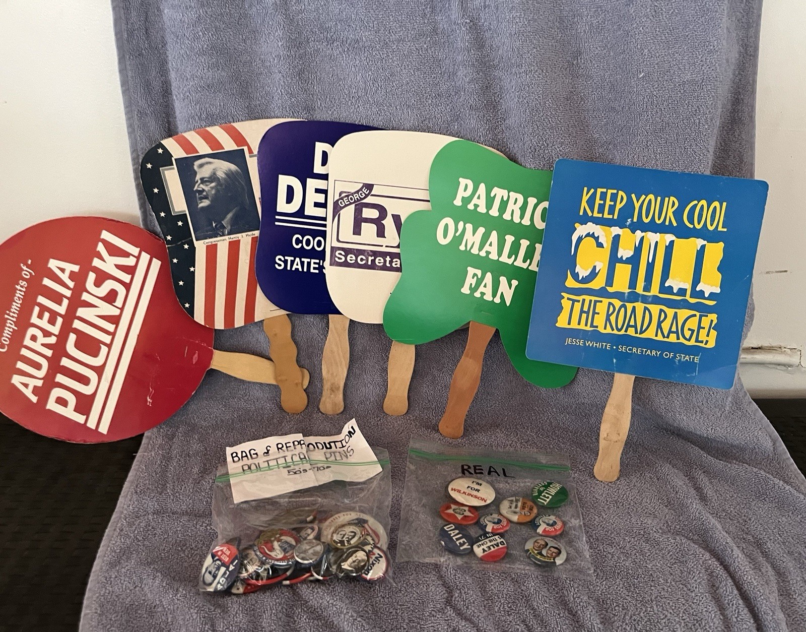 Political Fans And Buttons ￼