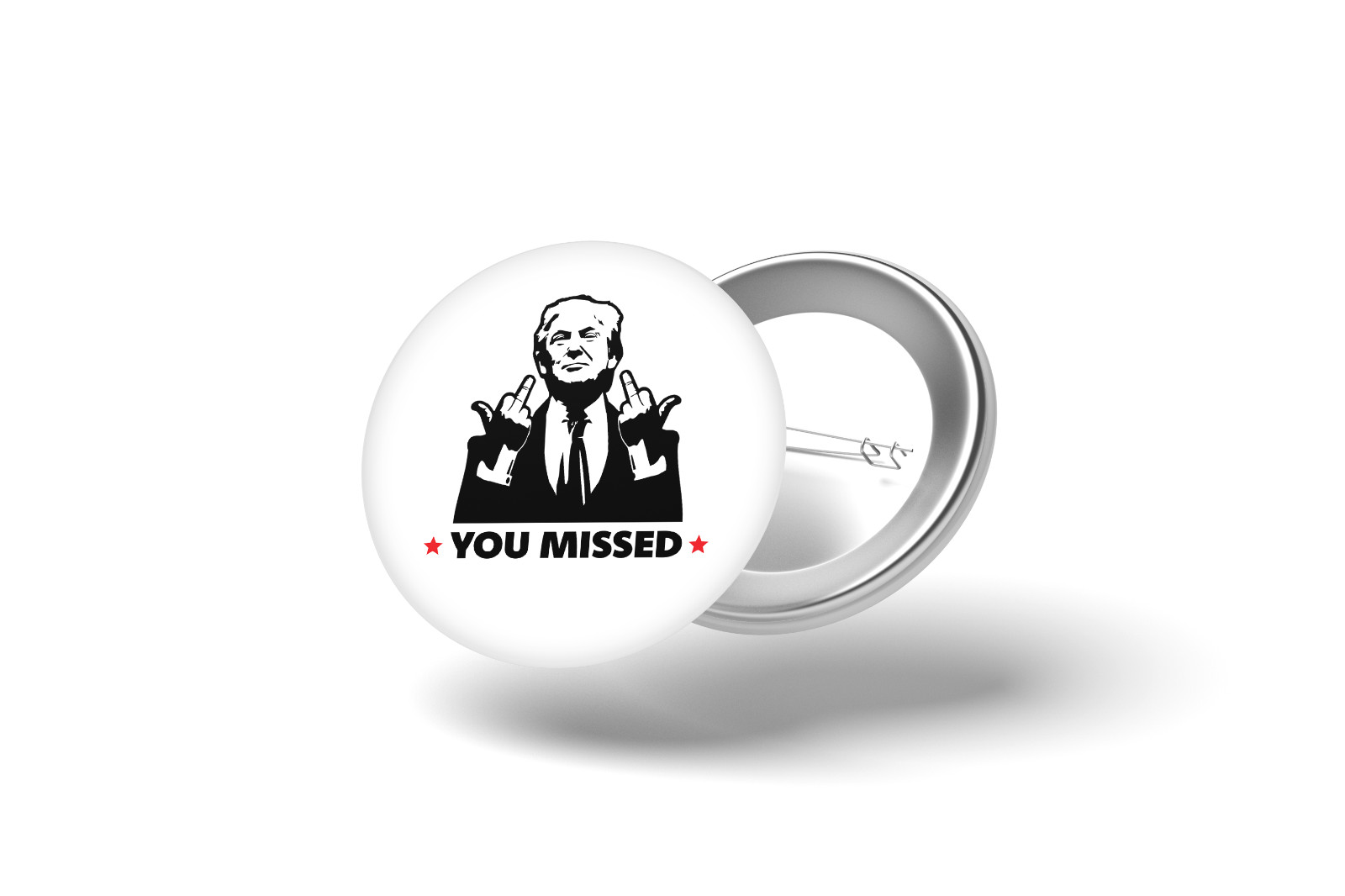 Trump You Missed Pin Button, Trump 2024 Pin, Republican Pin Badge | 2.25 Inch