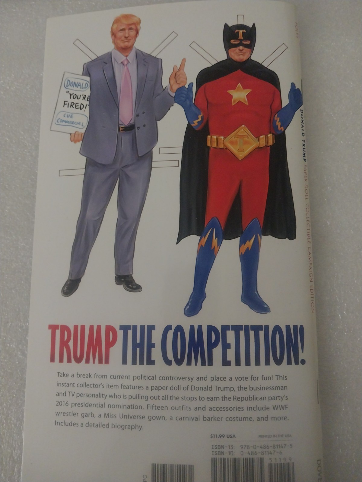 Donald Trump paper doll book by Tim Foley (Collectible Campaign Edition) 2016