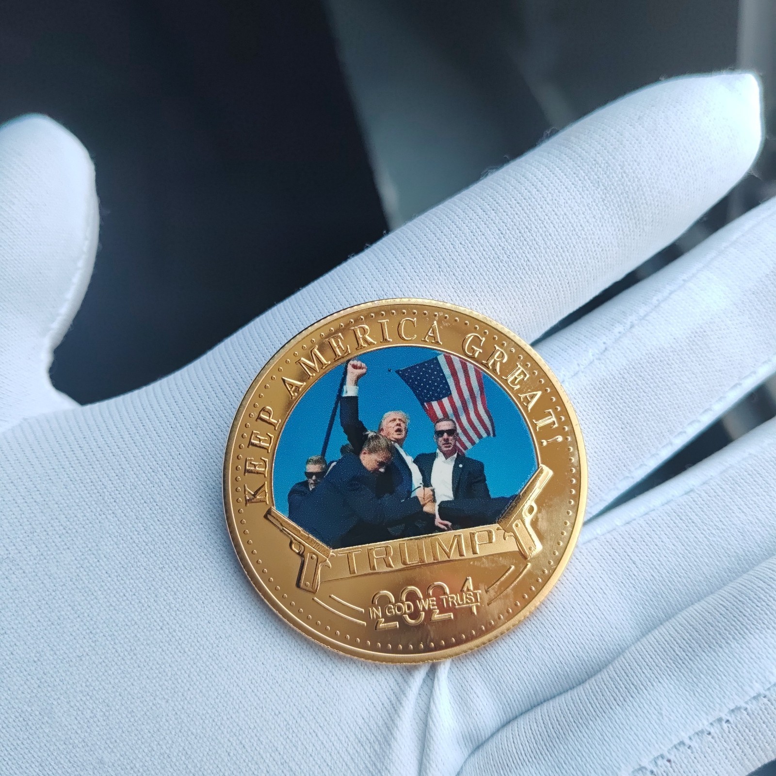 5PCS 2024 President Trump Commemorative Coin Take America Back Metal Coin