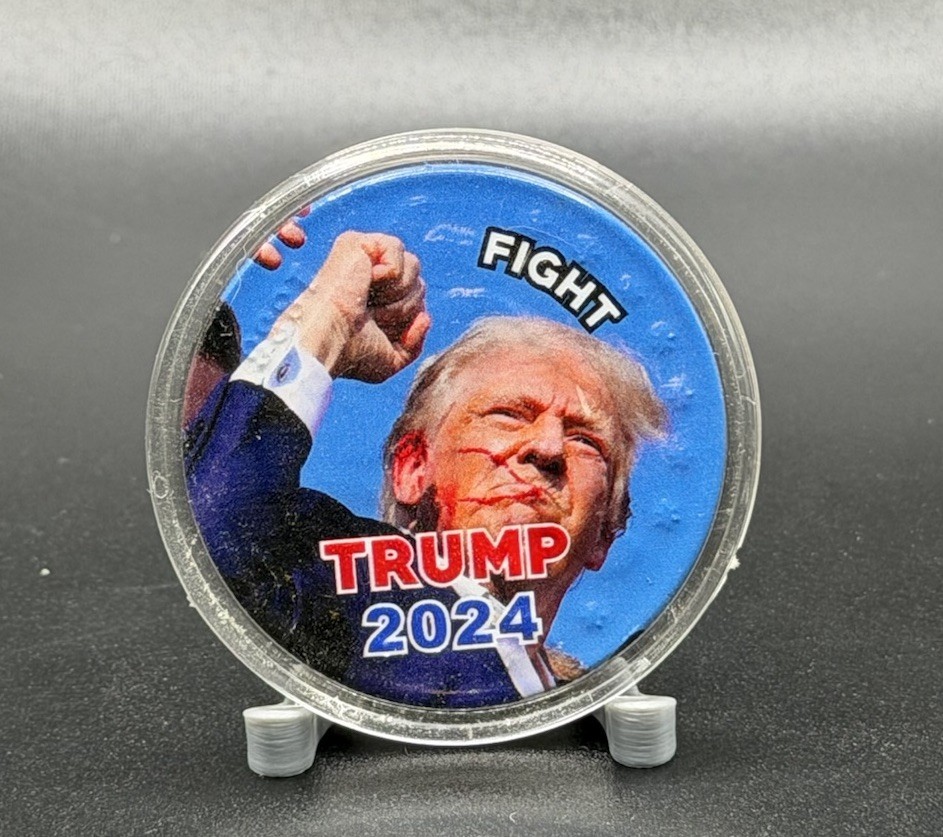Trump 2024 “Fight” Commemorative Coin Political Collectible Round Rare