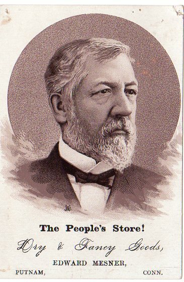 1884 James Blaine Trade Card Promoting Connecticut Store