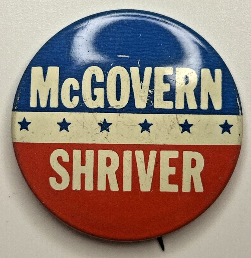 1972 McGovern Shriver 1.5″ Political Pinback Button SKU PB91-4