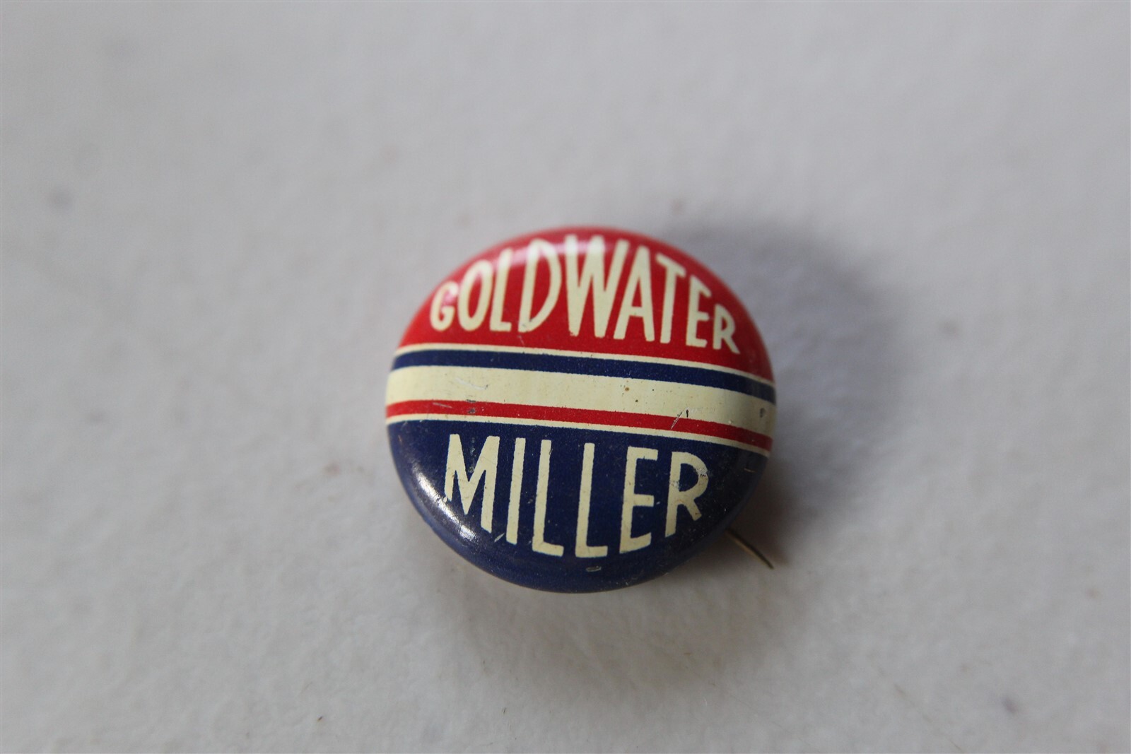 GOLDWATER MILLER POLITICAL BUTTON NICE RED WHITE AND BLUE