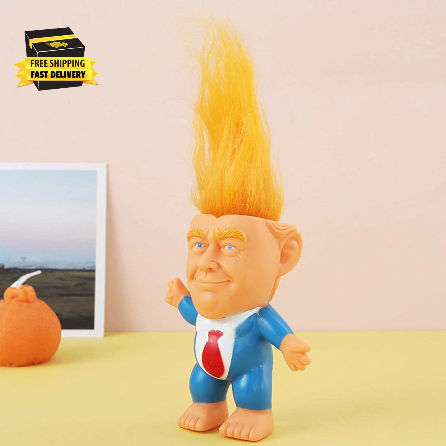 Donald Trump Toys Cute Rubber Troll Doll Toy Trump 2025 Take America Back, Troll