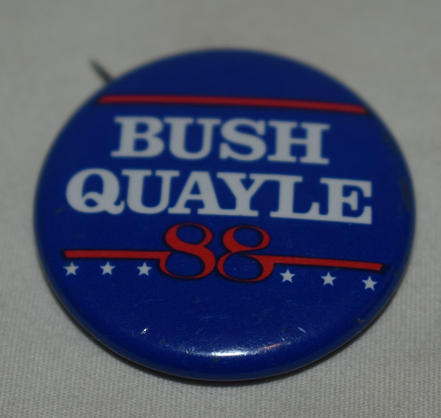 Bush Quayle 88 Political Campaign Pinback 1.25″ Button