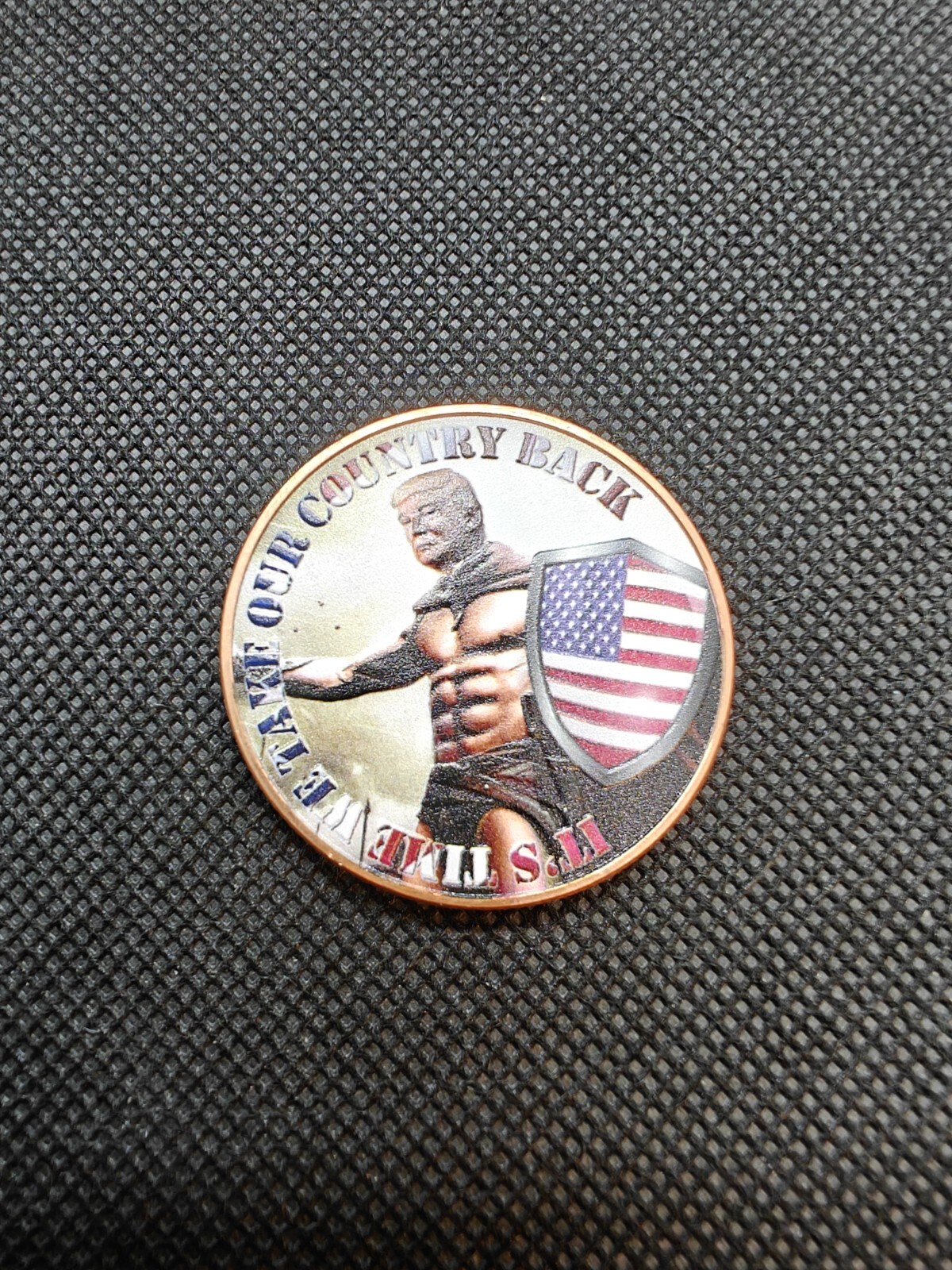 Awesome 1 oz Copper President Donald Trump Coin Fine .995 Round w/American Eagle