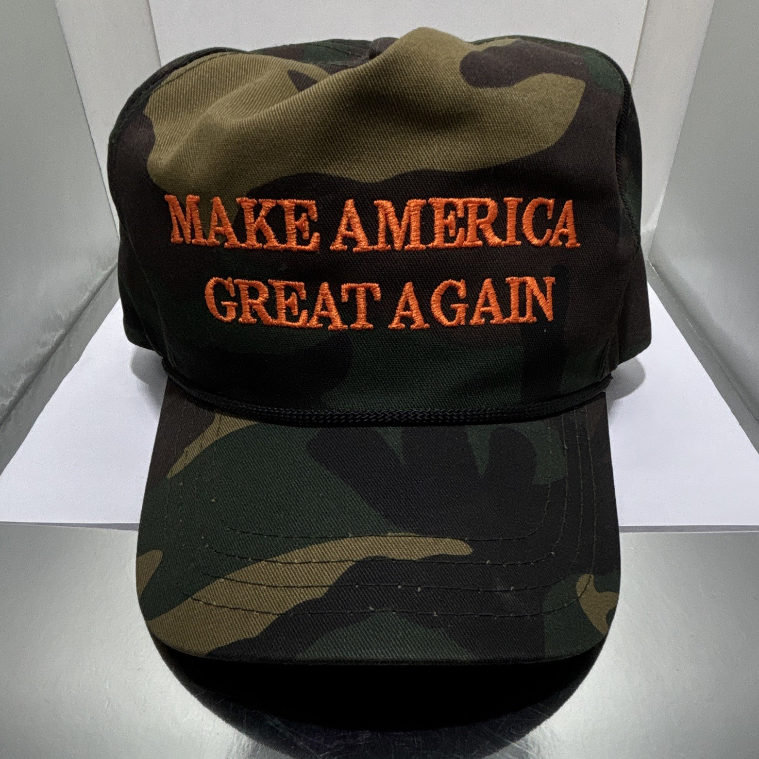 Make America Great Again Camo Snapback Hat Orange Embroidery Cotton Trump 2016