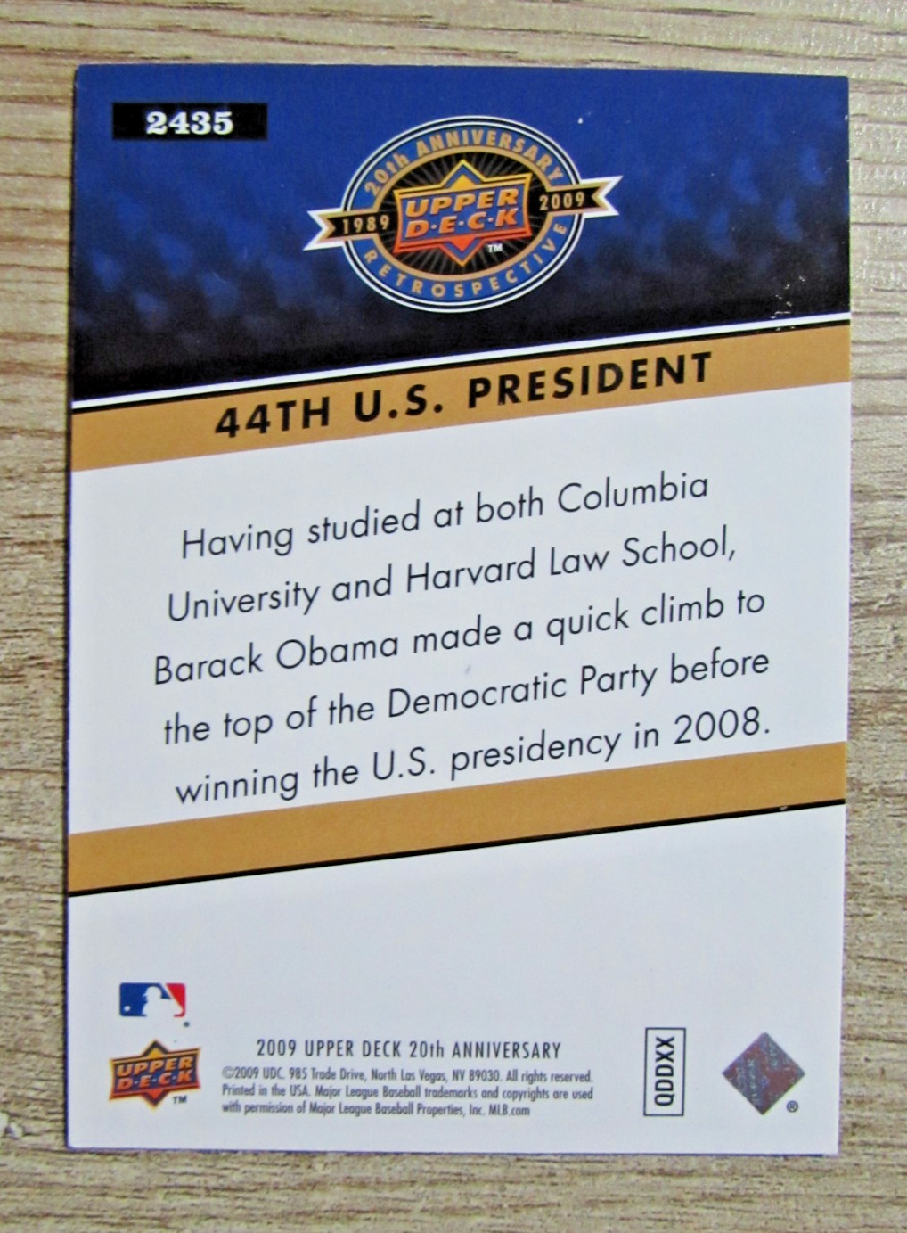 THREE BARACK OBAMA TRADING CARDS 2009 UPPER DECK AND 2009 GOODWIN CHAMPIONS