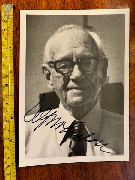RARE VINTAGE 5X7 SIGNED PHOTO BY 1936 PRESIDENTIAL CANDIDATE KS GOV ALF LANDON