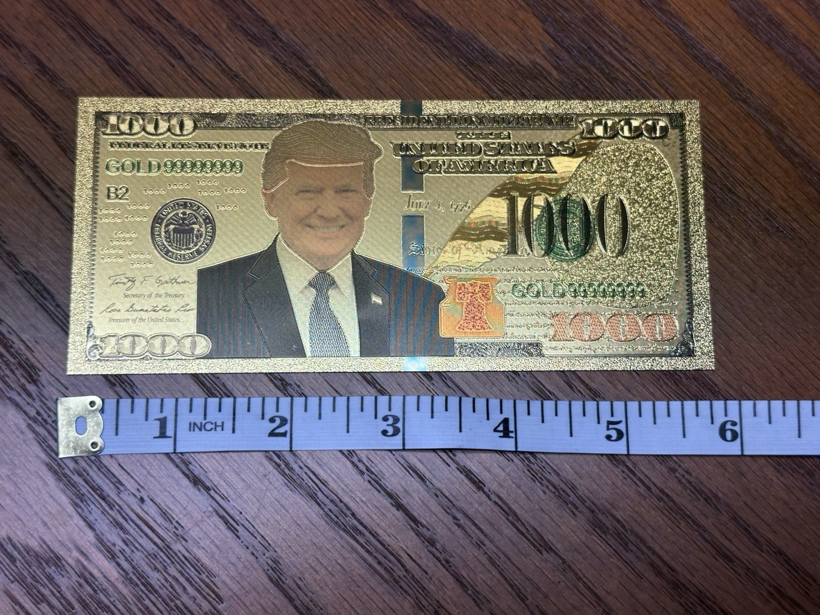 1 Gold Foil Trump Legacy 1000 Dollar Bill – MAGA Campaign