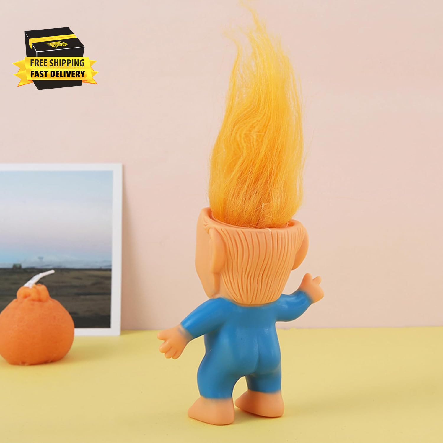 Donald Trump Toys Cute Rubber Troll Doll Toy Trump 2025 Take America Back, Troll
