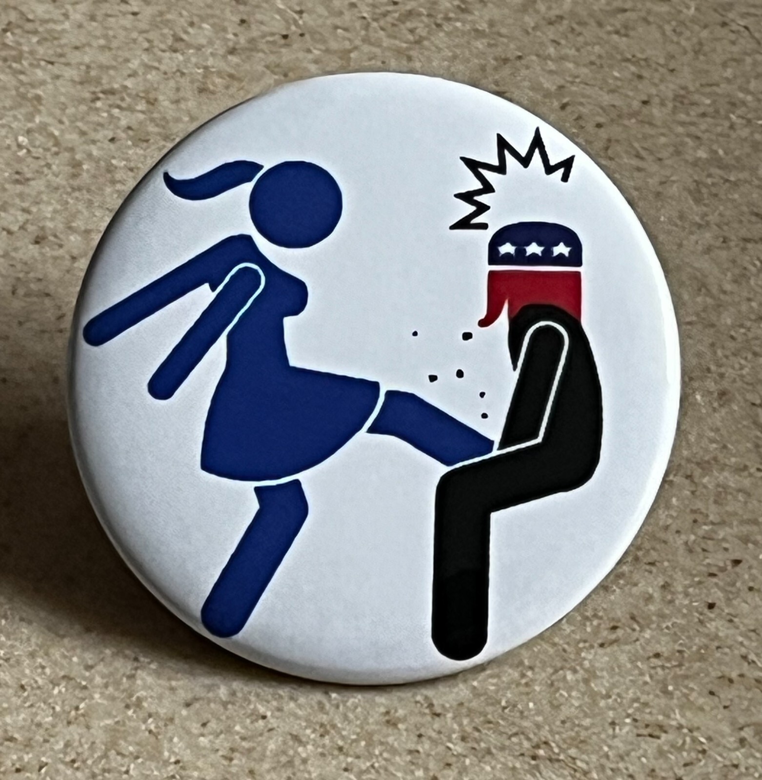 Anti Republican Magnet , 2 1/4 inch “Mind Your Own Damn Business.”