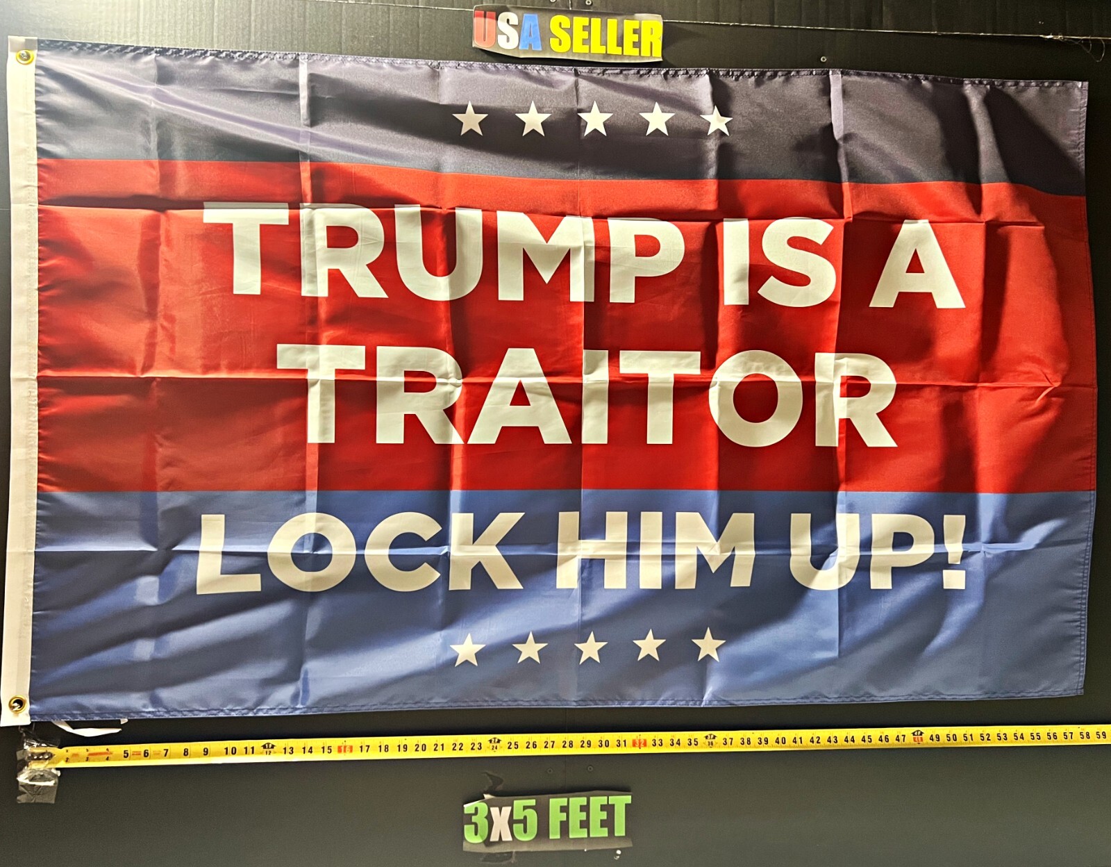 Anti Trump Flag FREE SHIPPING 9 Trump For Prison America Beer Man Cave Sign 3×5′