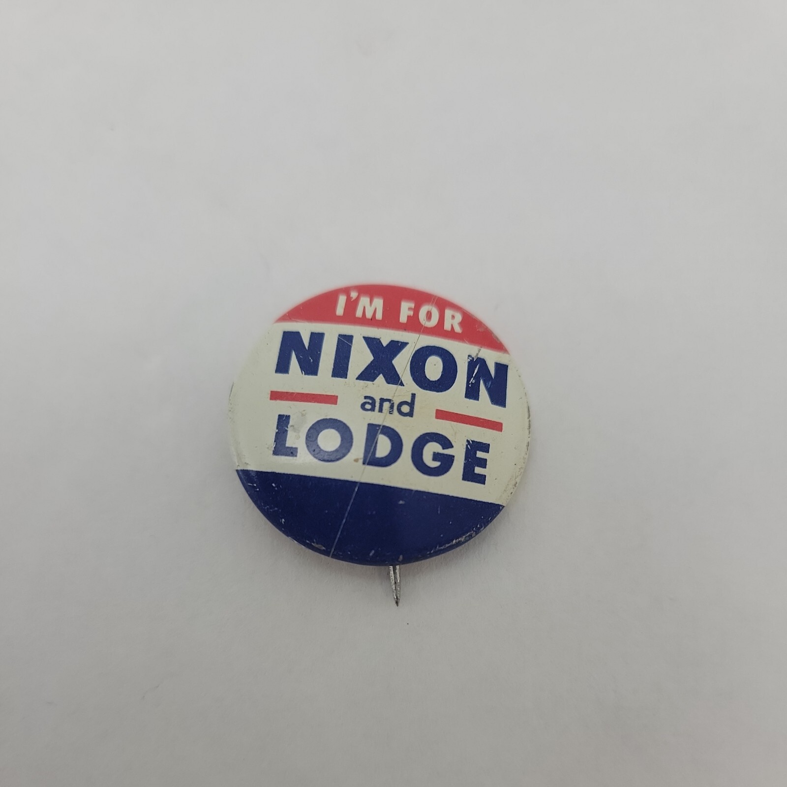 Nixon And Lodge “I’m For” Presidential Campaign Pin Back Button
