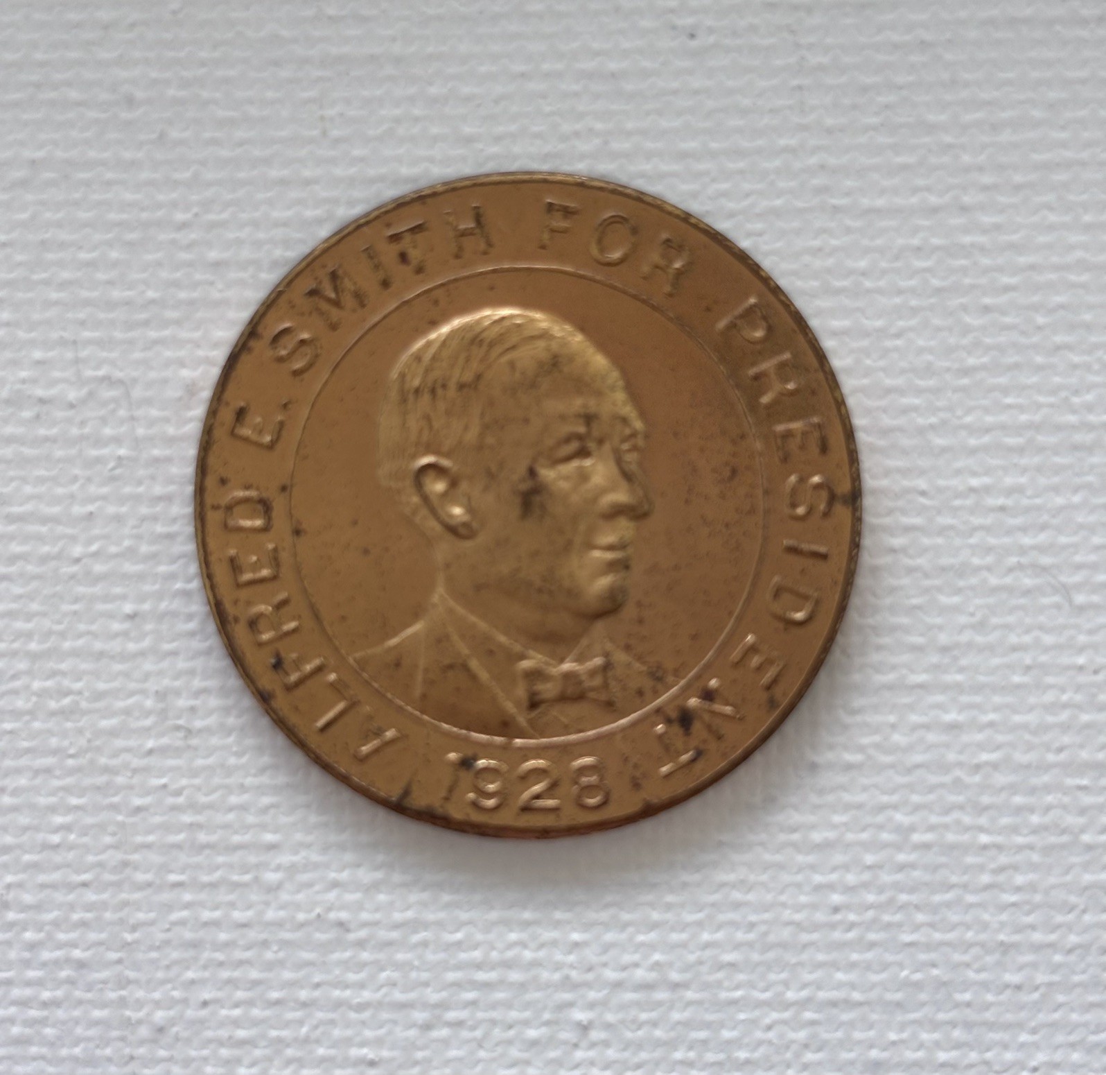 1928 ALFRED E. SMITH FOR PRESIDENT – “ALL FOR AL, AL FOR ALL” Campaign Medal