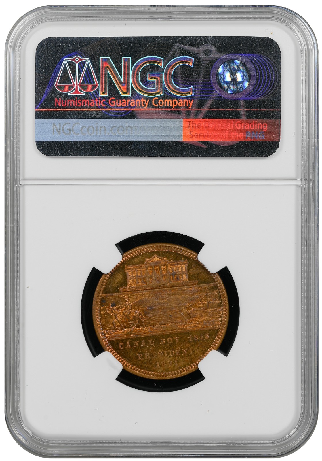 (1880) CAMPAIGN 25mm DEWITT-JG-1880-8, BRONZE JAMES A. GARFIELD NGC MS 63