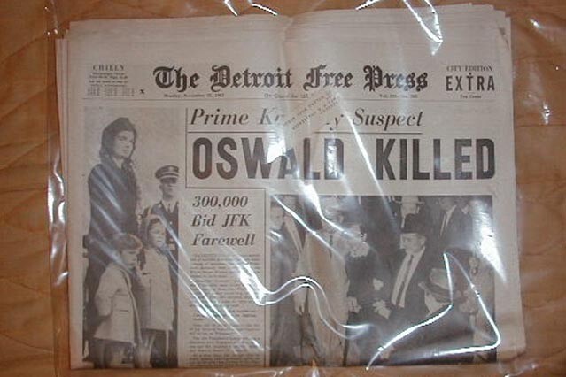 Detroit MI Oswald Killed 25 Nov 1963 Newspaper