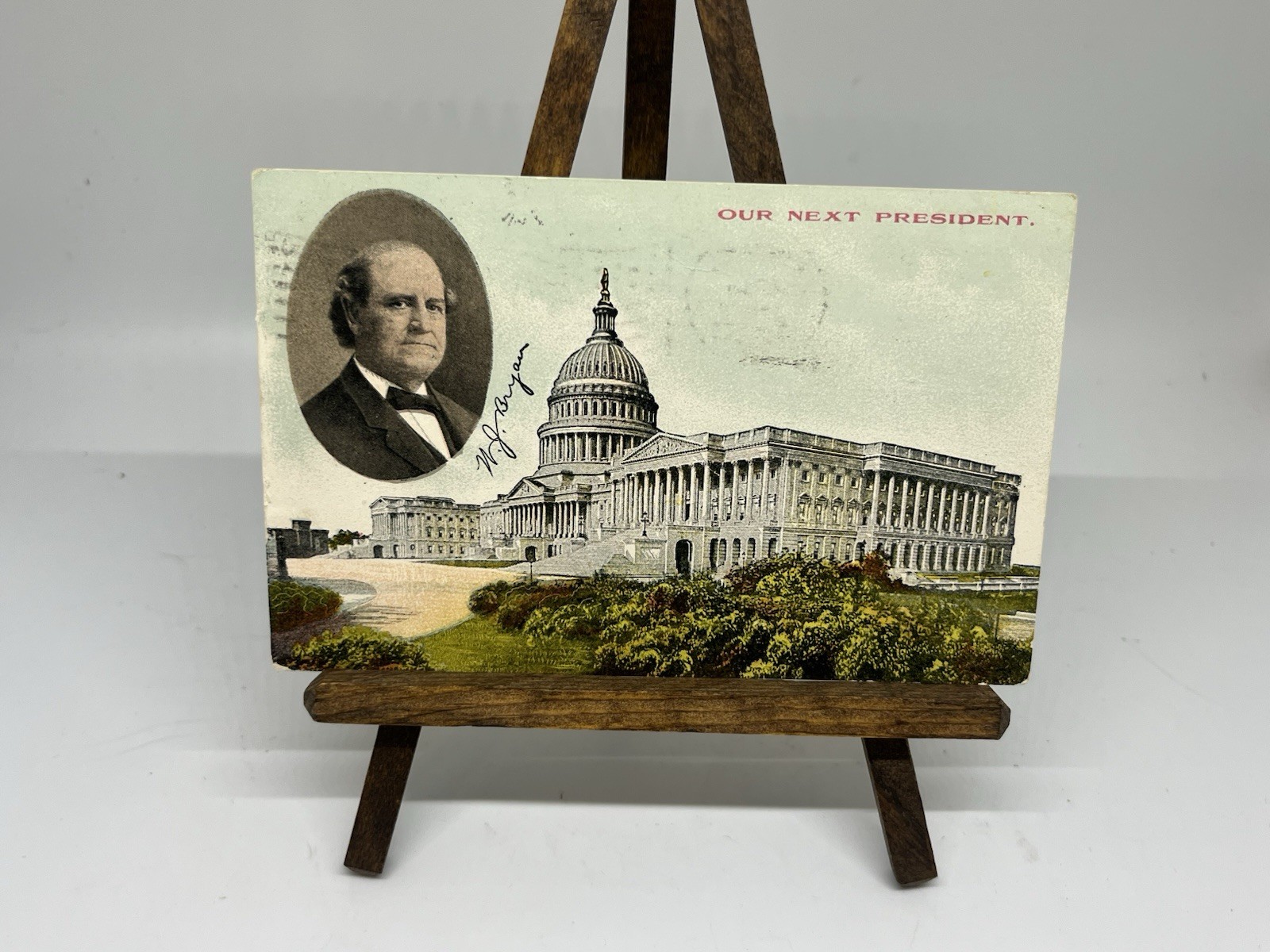 William Jennings Bryan Postcard Our Next President 1908 ODD TYPED CARD