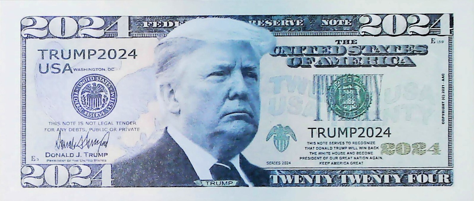 Donald Trump 2024 President Dollar Bill MAGA Novelty Funny Money