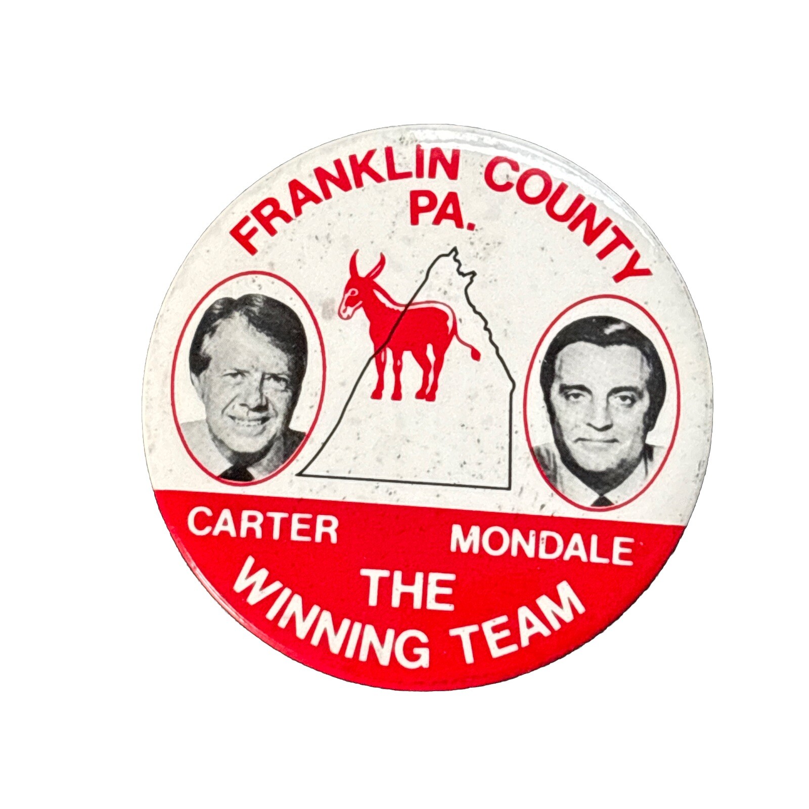 4 Different Jimmy Carter Walter & Mondale Buttons Franklin County Pennsylvania
