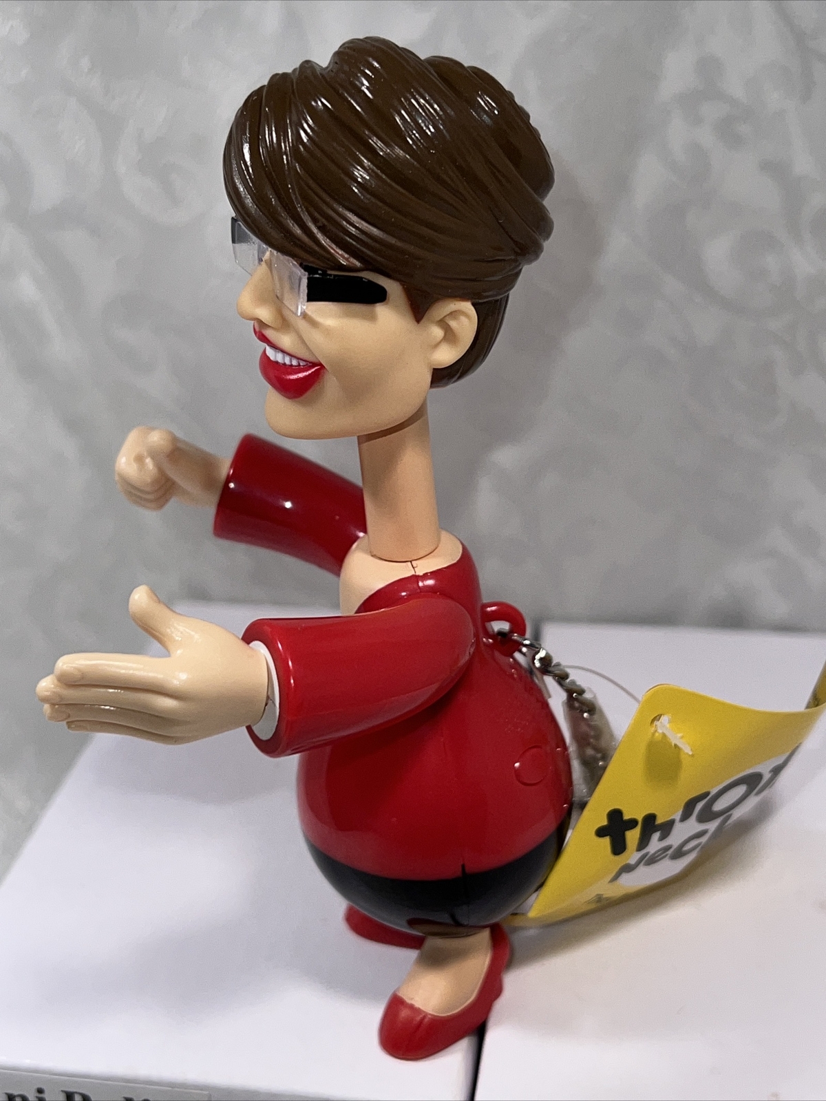 THROTTLE NECKS SARAH PALIN Talking Doll politics figure 6″ tall NEW inbox Video