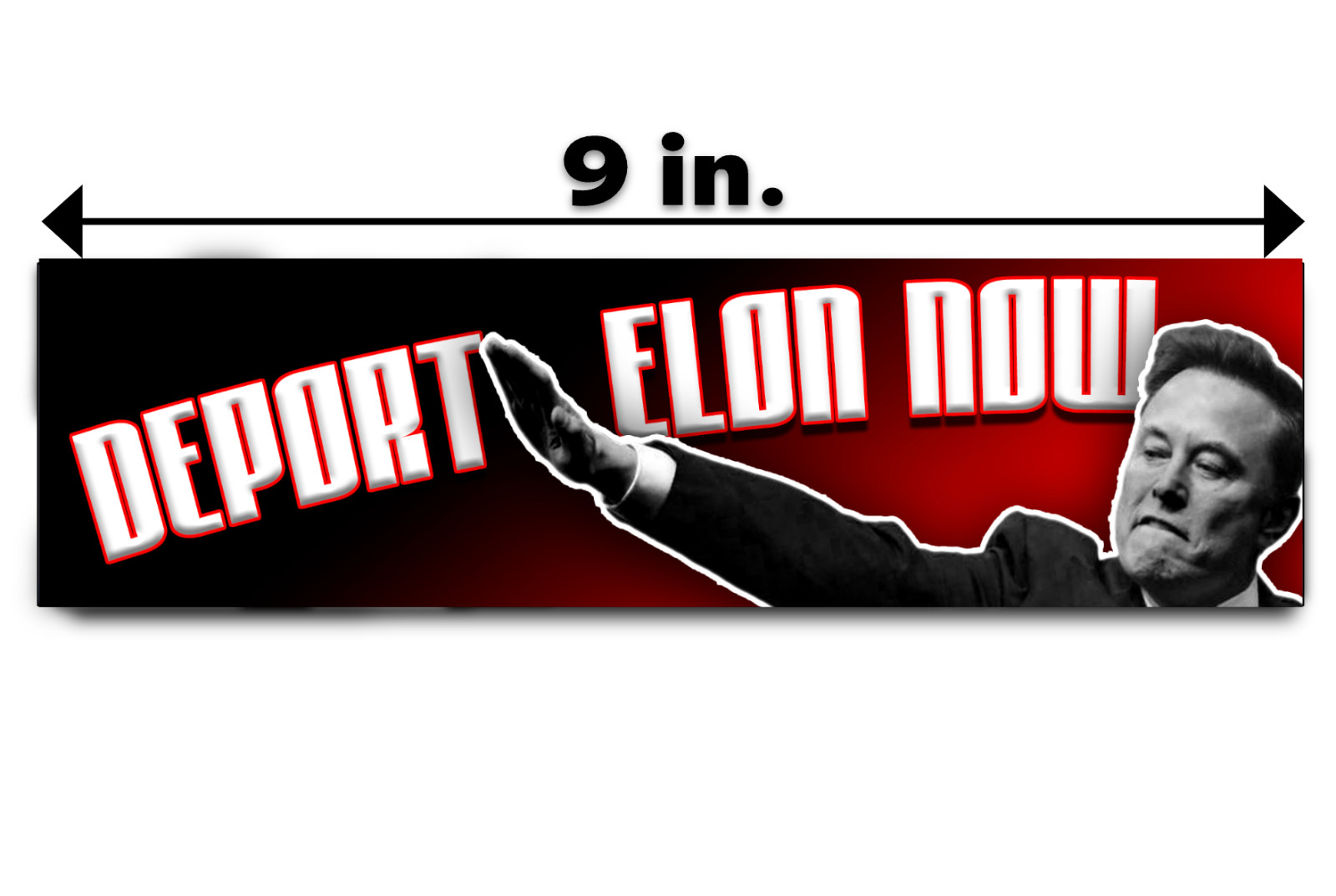Anti Elon Musk Bumper Sticker Political Deport Elon Trump Decal Liberal Democrat