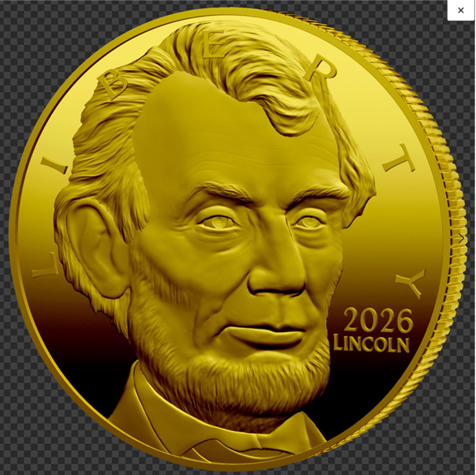 2026 Abraham Lincoln Gold Coin Double Eagle Commemorative American Eagle