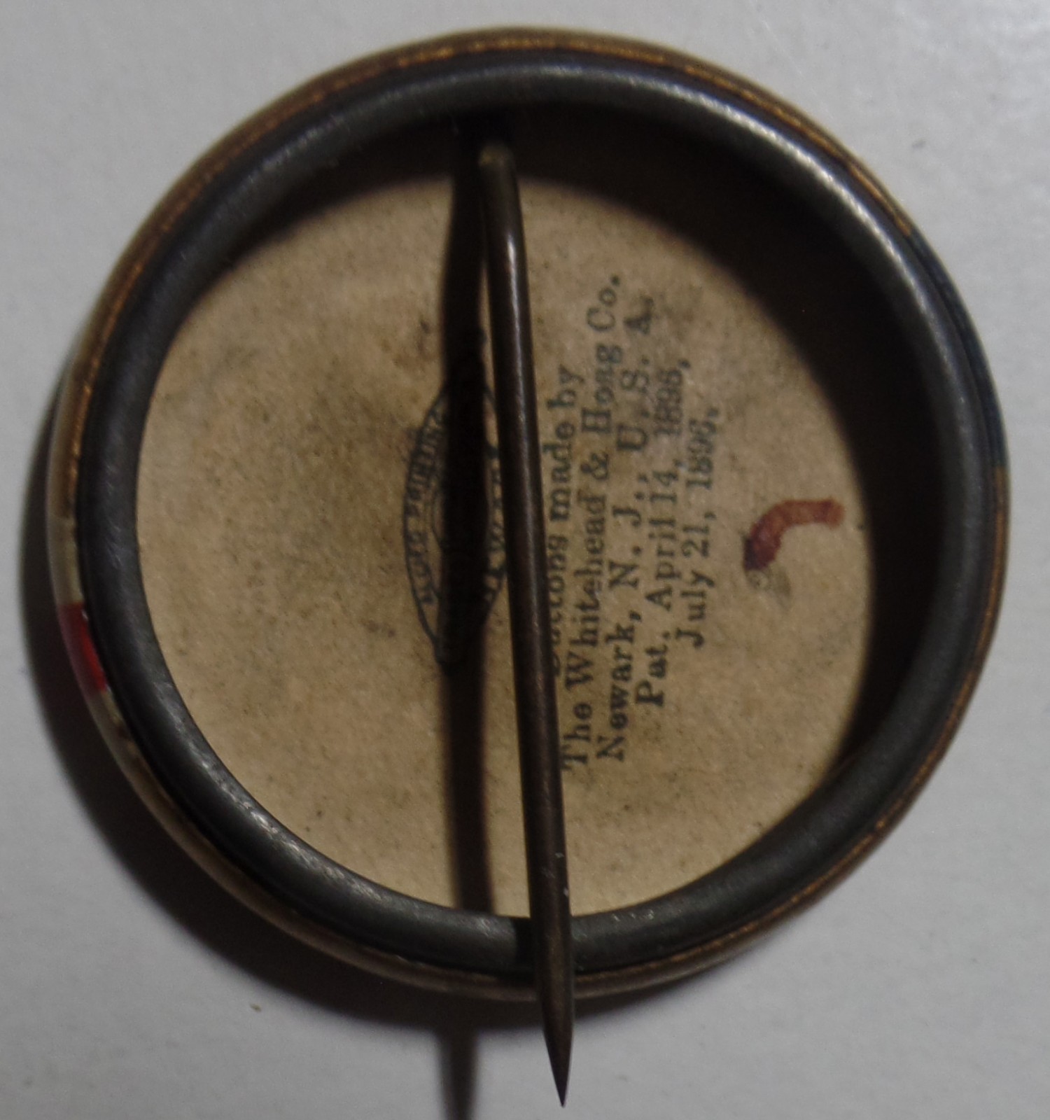 1904 NY Judge Alton Parker Presidential Campaign Pin Lost to Teddy Roosevelt