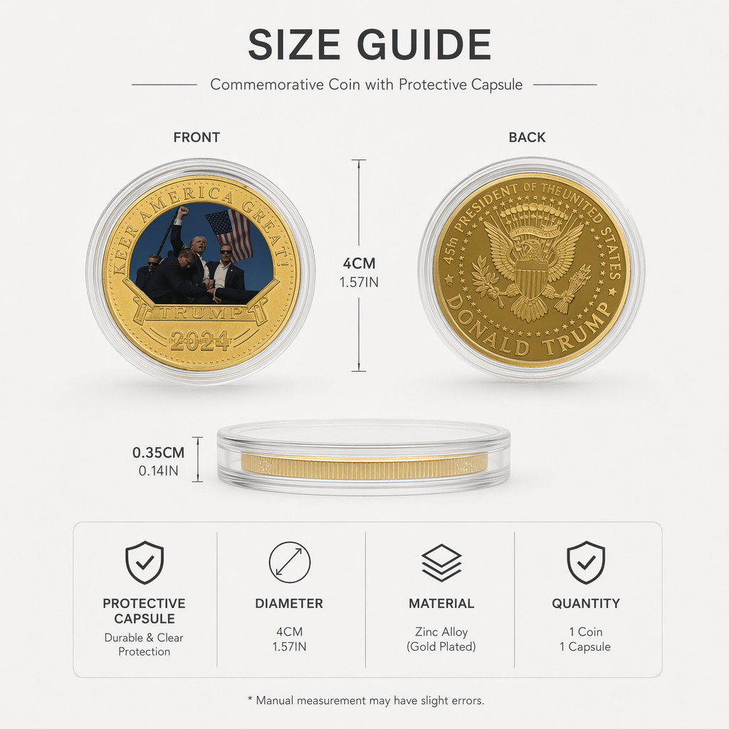 20PCS 2024 President Trump Commemorative Coin Take America Back Metal Coin