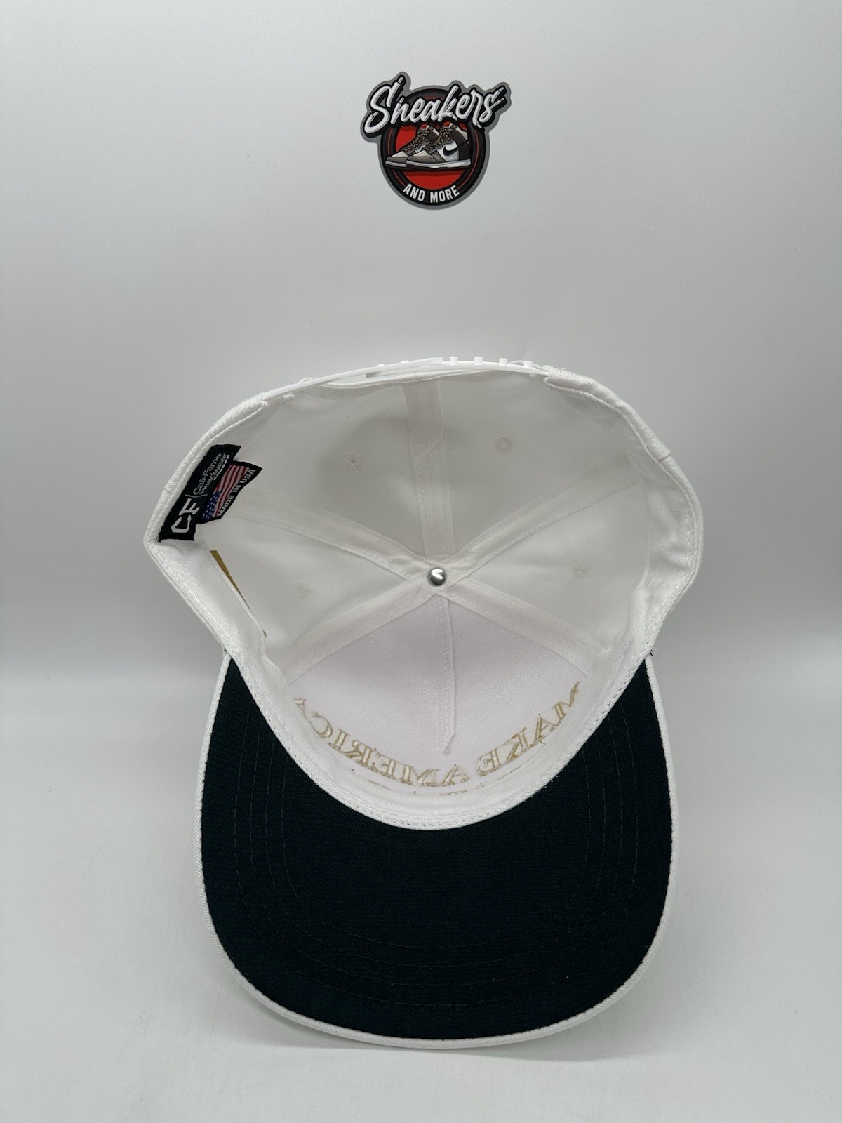 Official Authentic Donald Trump White Gold MAGA Make America Great Again Hat Cap