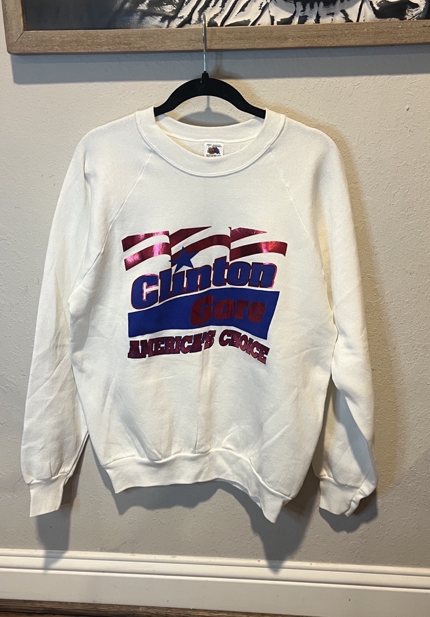 Vintage Clinton Gore “Americas Choice” campaign Crewneck size Large