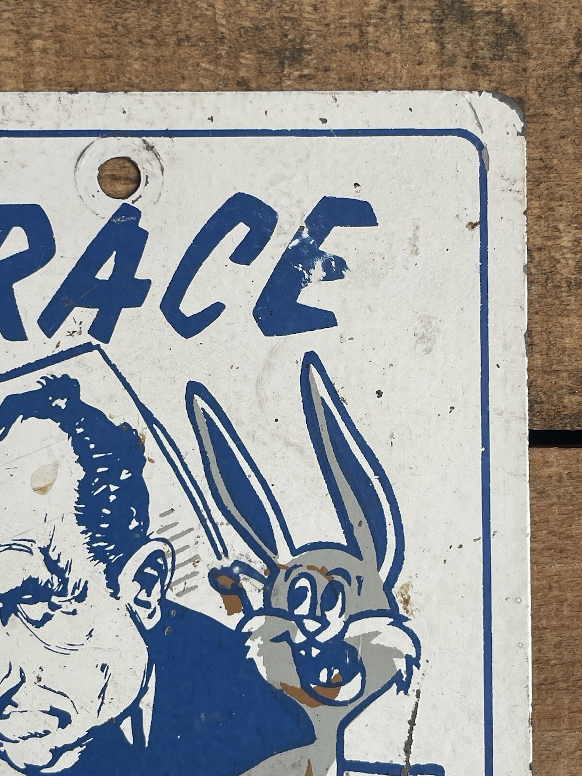 Vtg 1977 George Wallace Anti-Nixon Presidential Campaign Booster License Plate