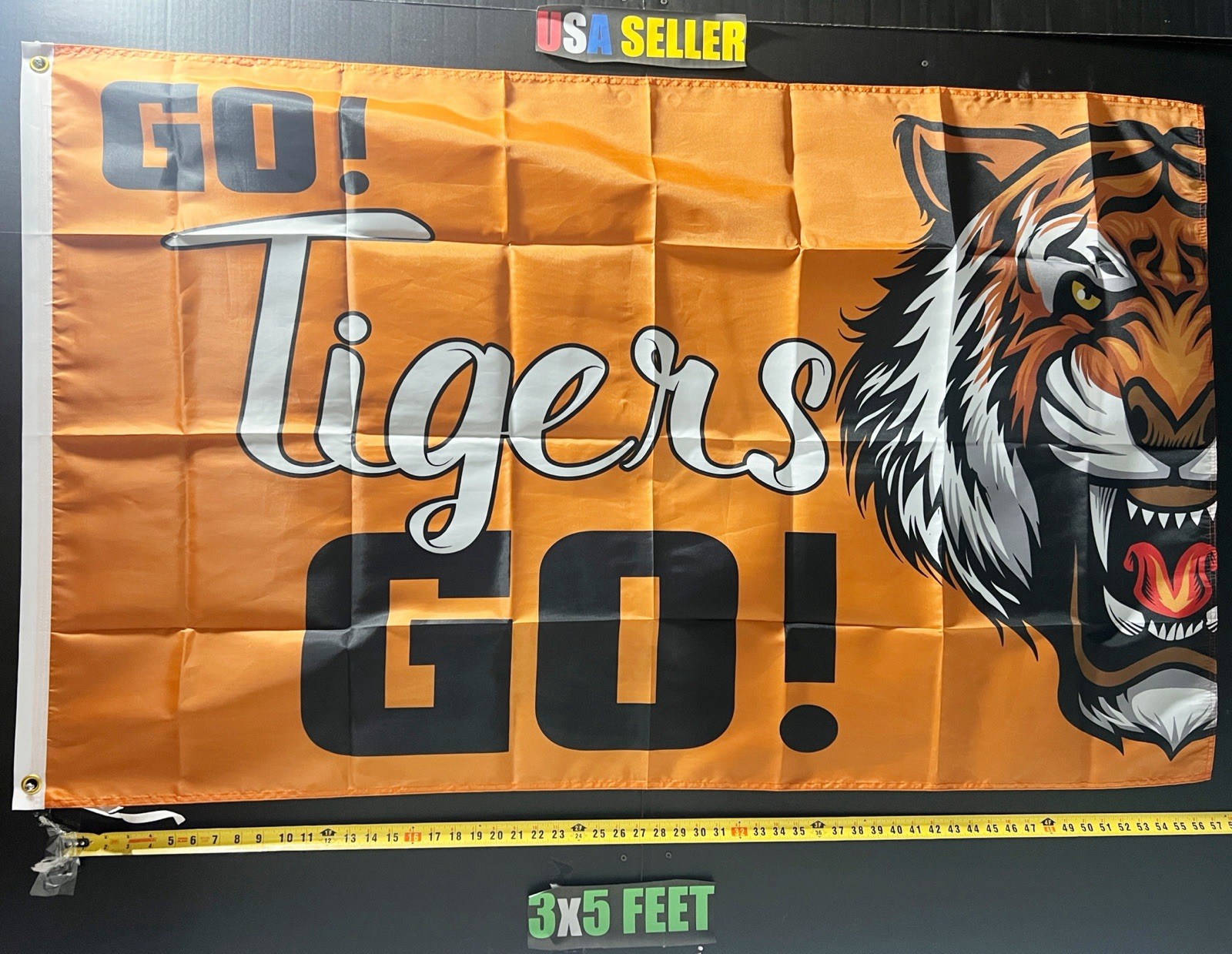 Tigers Mascot Flag FREE USA SHIP High School Football Sports Fan USA Sign 3×5′