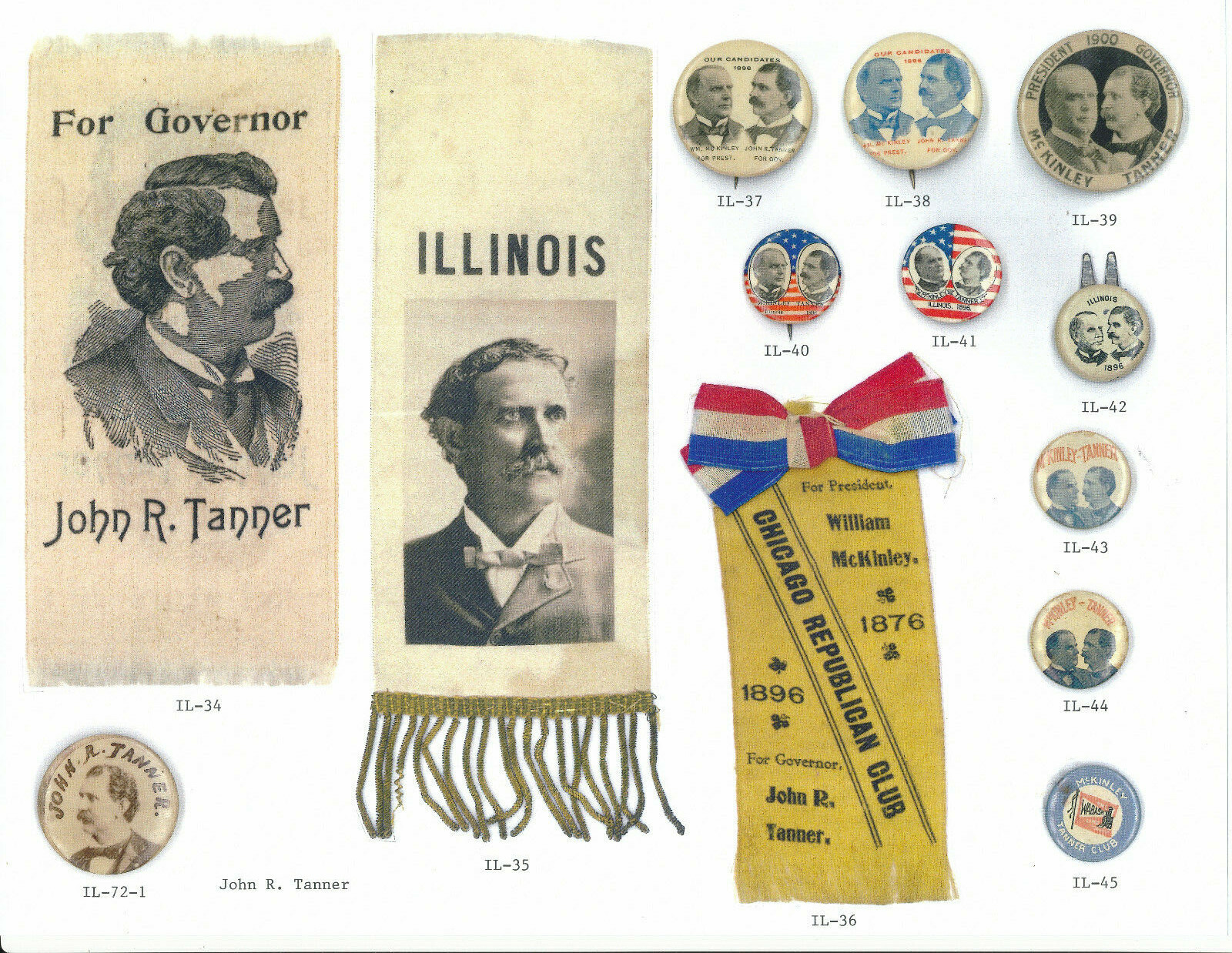 Political Campaign Items Illinois Governor & US Senate 238 Page book full color