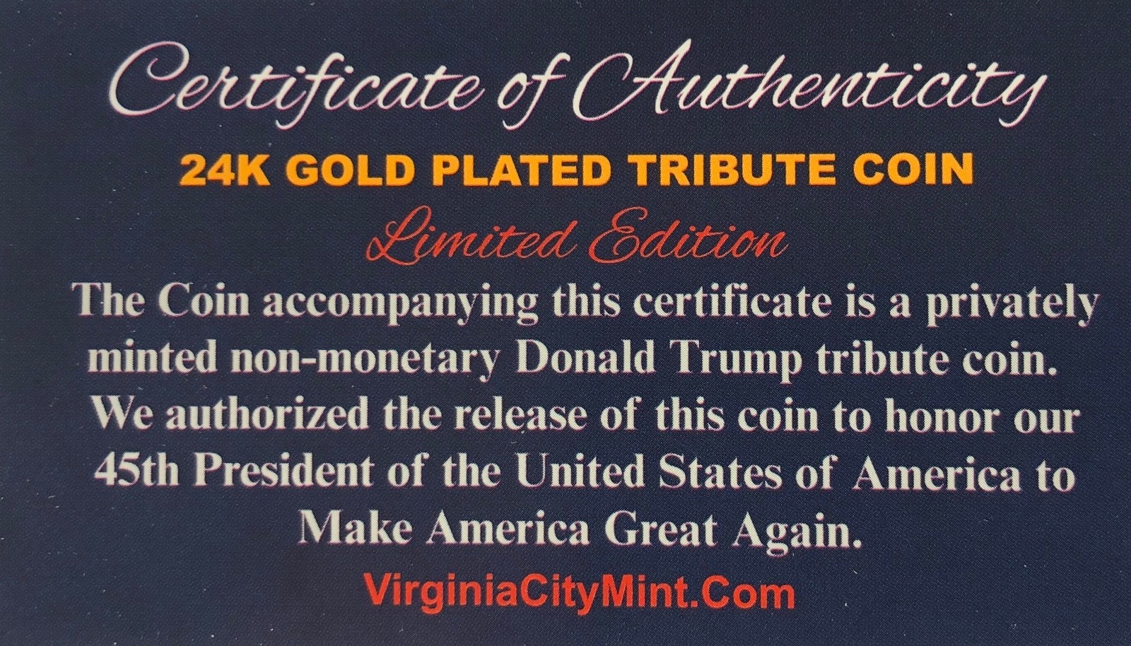 NEW President Donald Trump – The Presidential Seal Commemorative Coin w/ Case