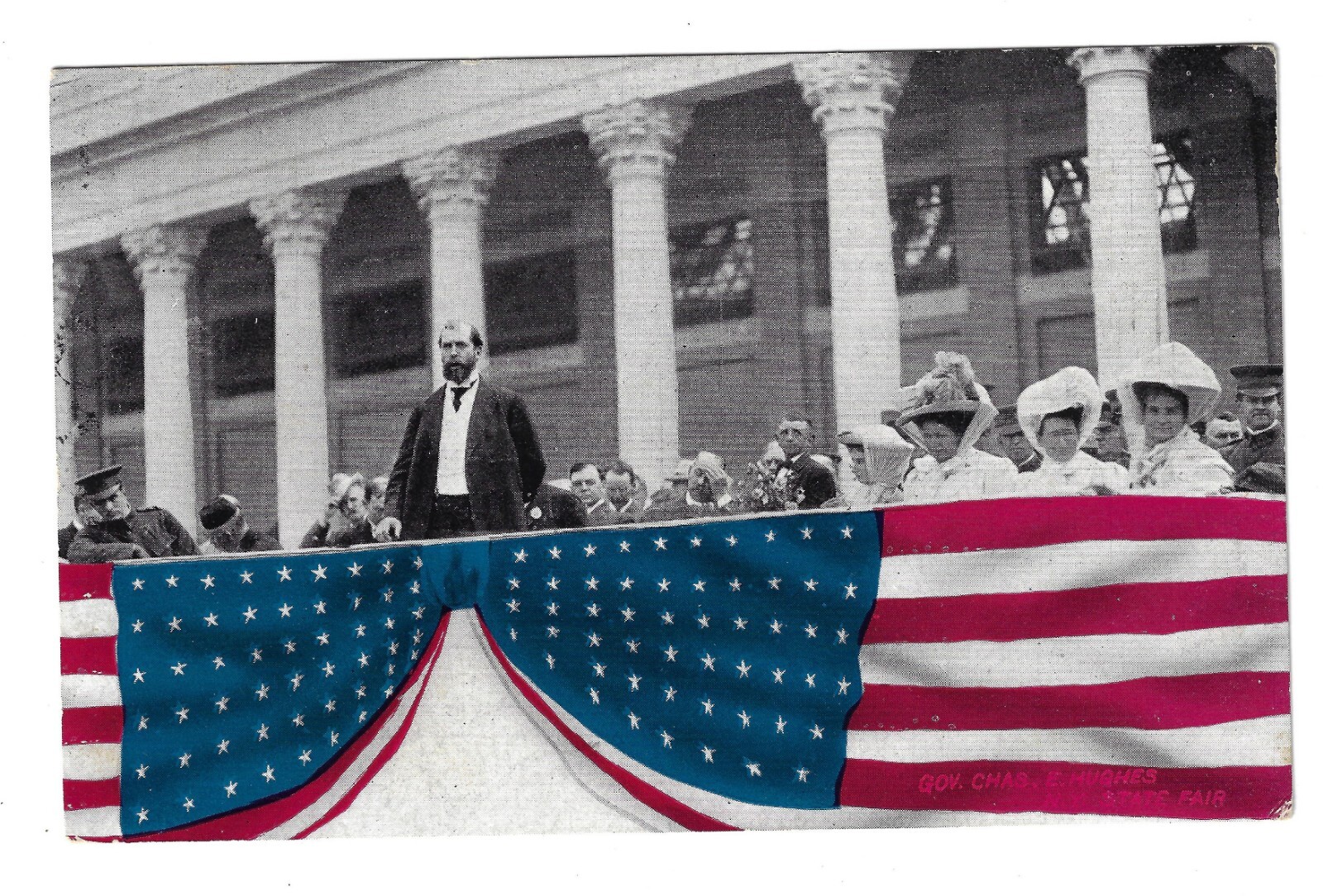 1907-’10 Gov Charles Hughes at New York State Fair Syracuse Postcard