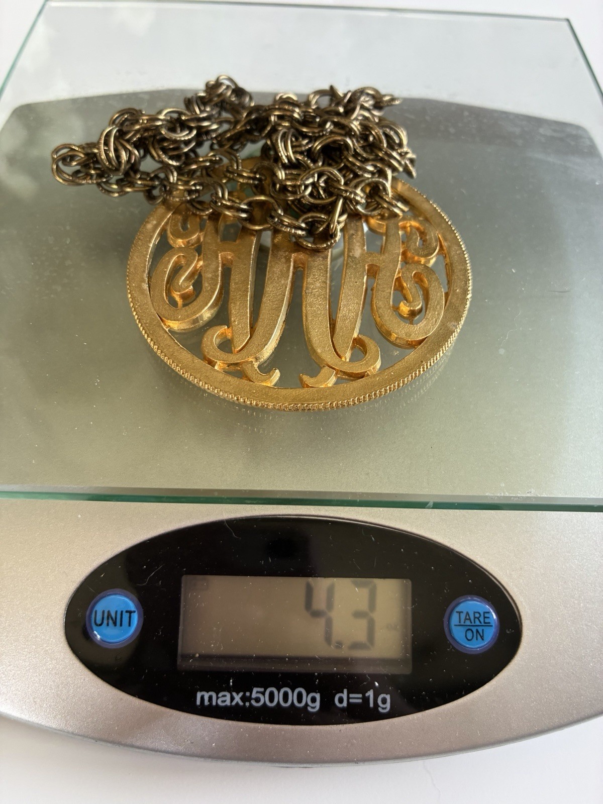 Hubert Humphrey HHH Monogram Necklace 1960s Democratic Delegate Gift Pendant