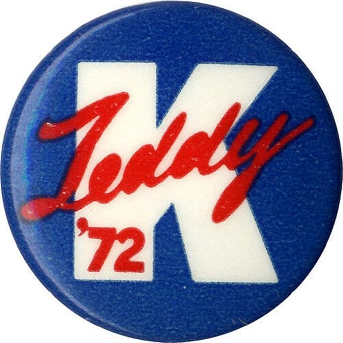 Vintage 1972 TED KENNEDY Presidential Campaign Pinback Button – “K” Teddy ’72