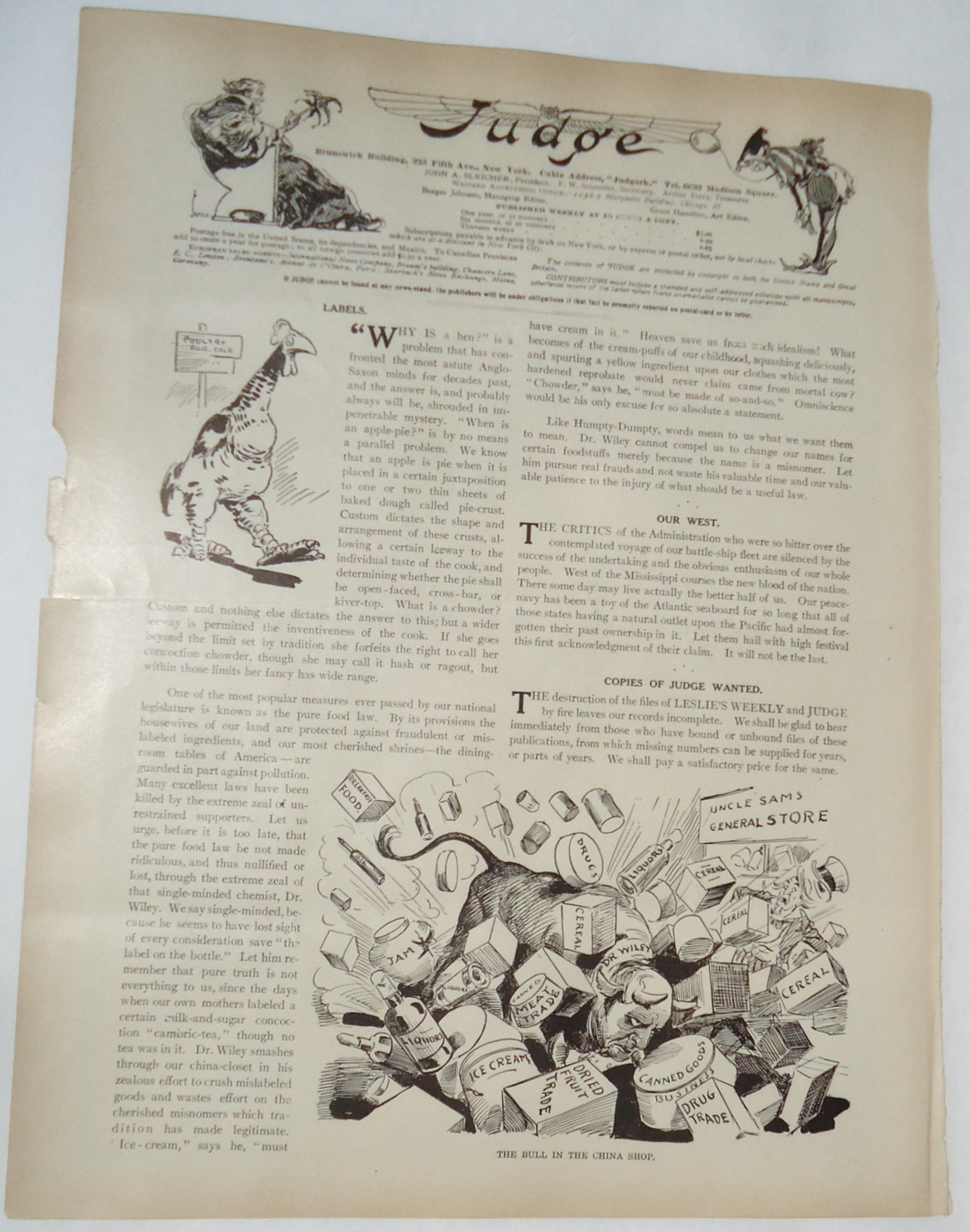 Orig 1908 Print DEMOCRATIC PARTY! W.J. Bryan Disguised as Theodore Roosevelt