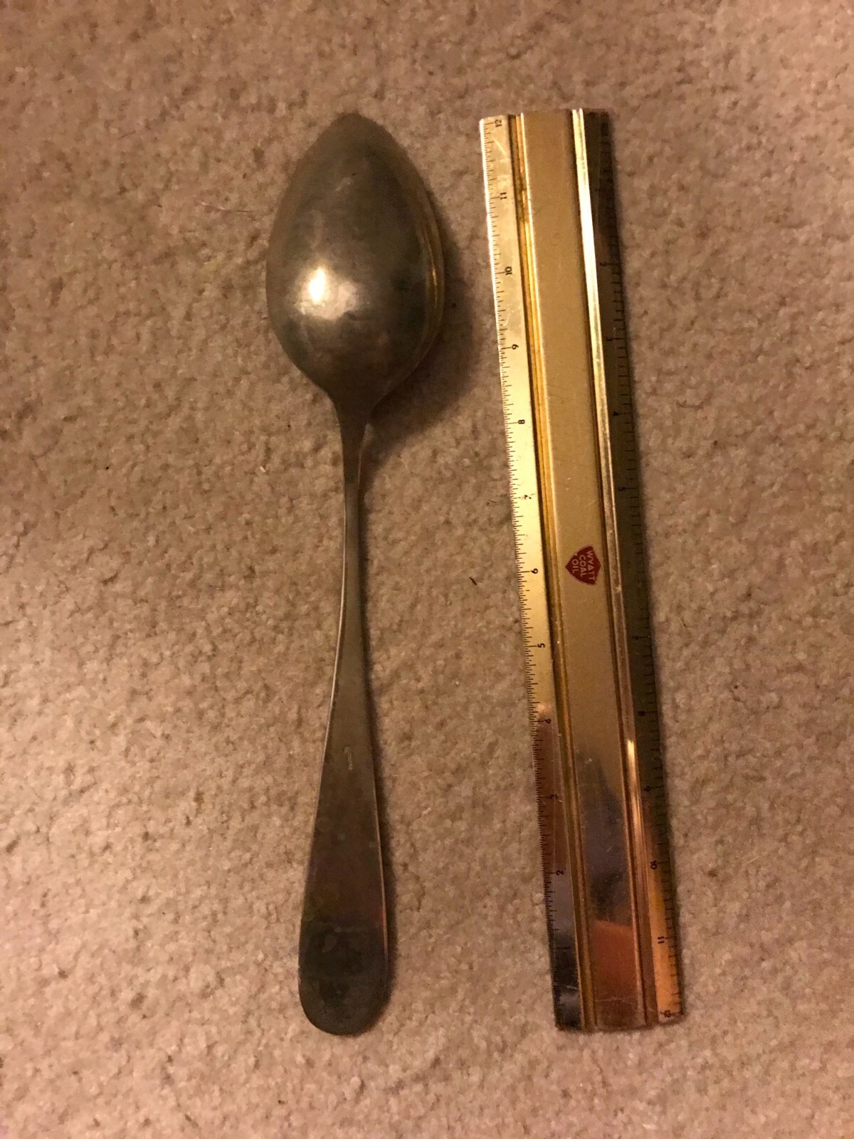 VTG / Antique Silver Plated Germany Alpacca Ladle or very long Spoon 12″L