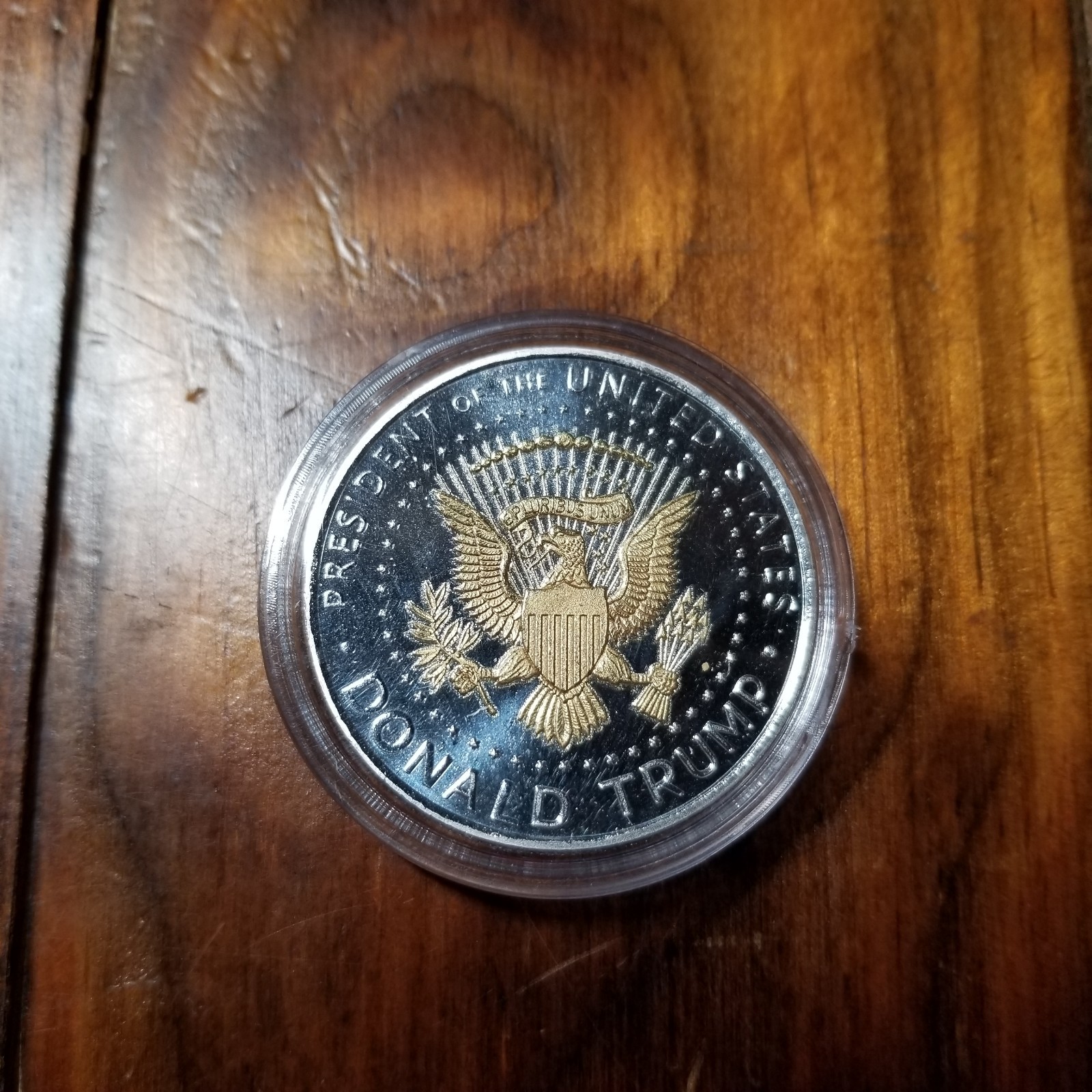President Donald Trump Save America Again 2024 Silver Gold Plated Coin ACK