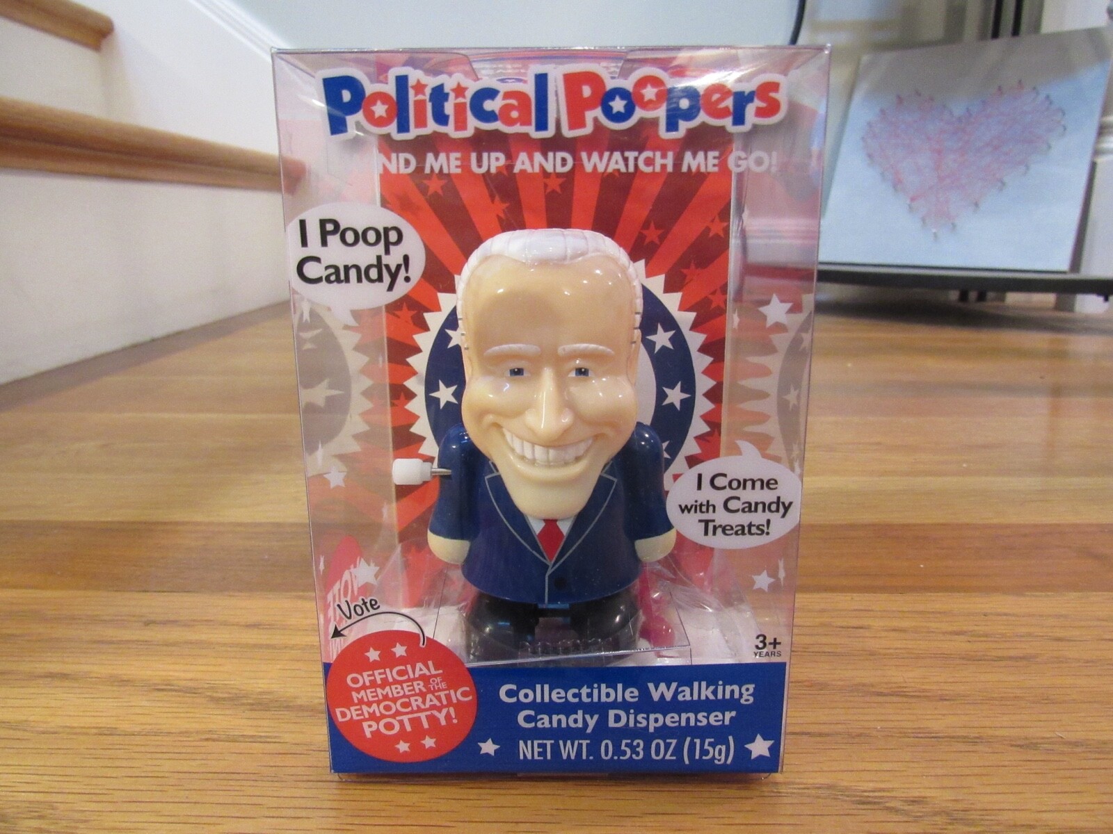 NEW SEALED Joe Biden Political Poopers Collectible Walking Candy Dispenser Trump