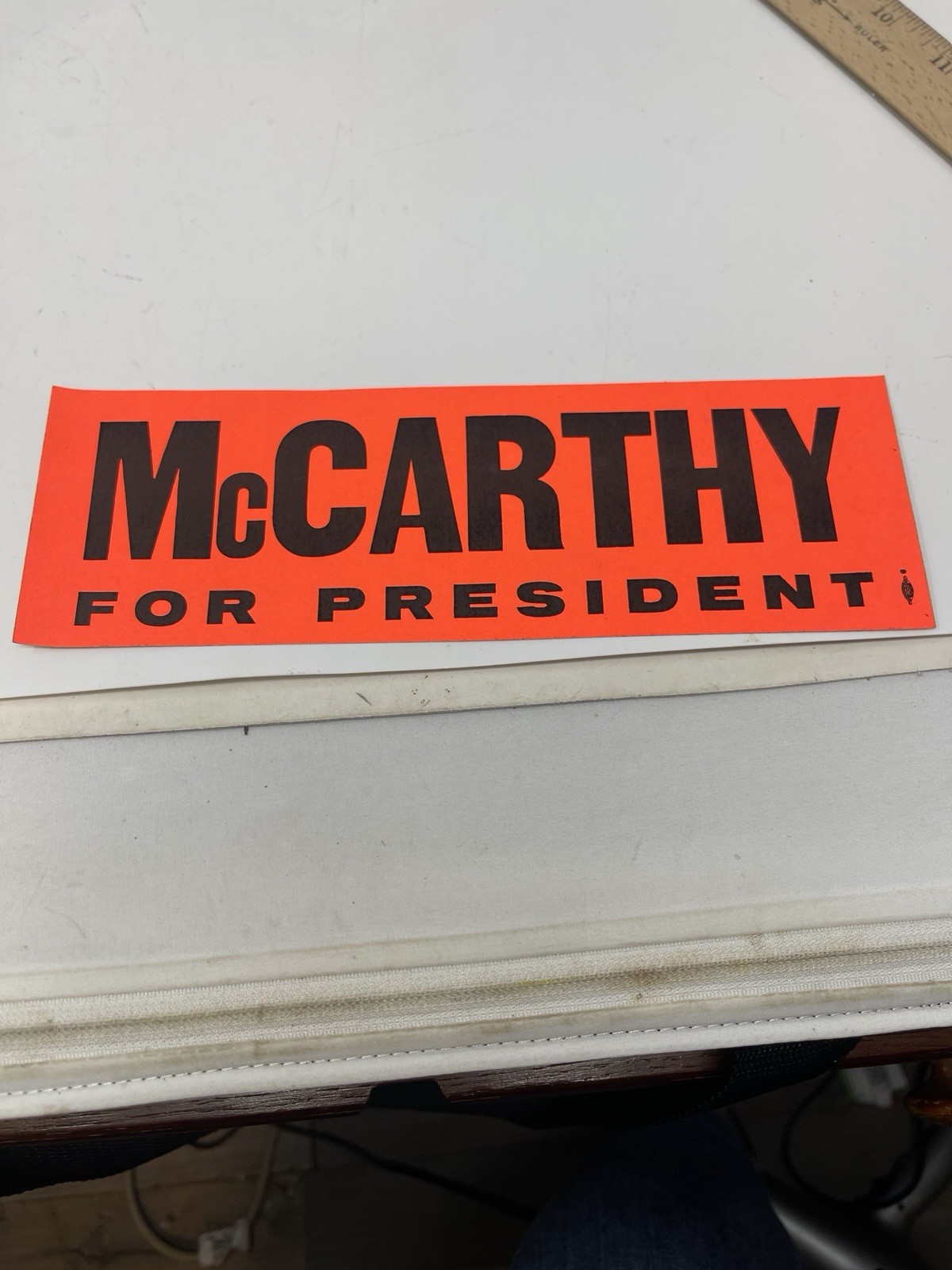 McCarthy For President – Bumper Sticker 9″ x 3″ – 1968