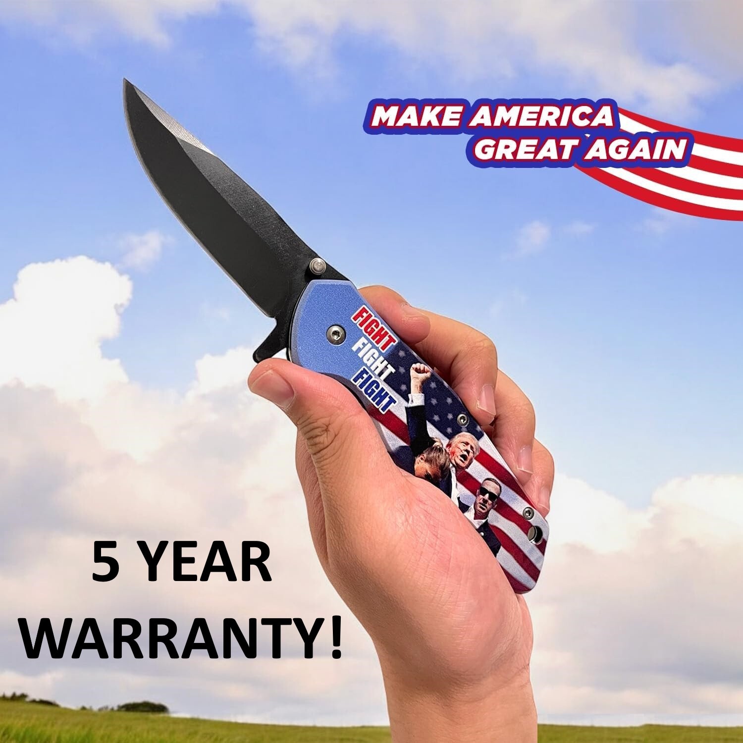 MAGA 💗 TRUMP ASSASSINATION ATTEMPT COLLECTOR’S KNIFE ! ✅ FASTEST SHIPPING !