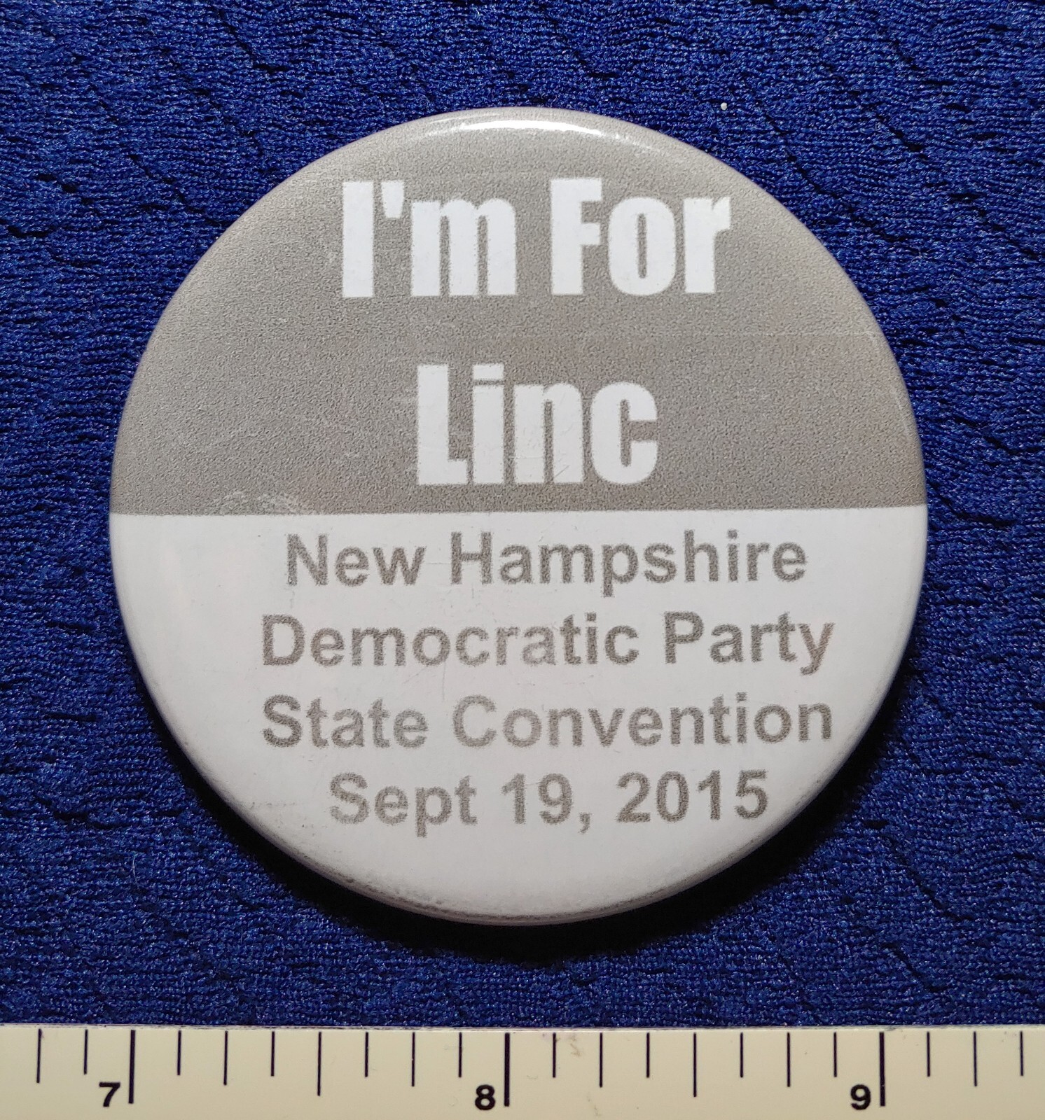 LINC CHAFEE NEW HAMPSHIRE STATE CONVENTION PRIMARY 2015 POLITICAL PINBACK BUTTON